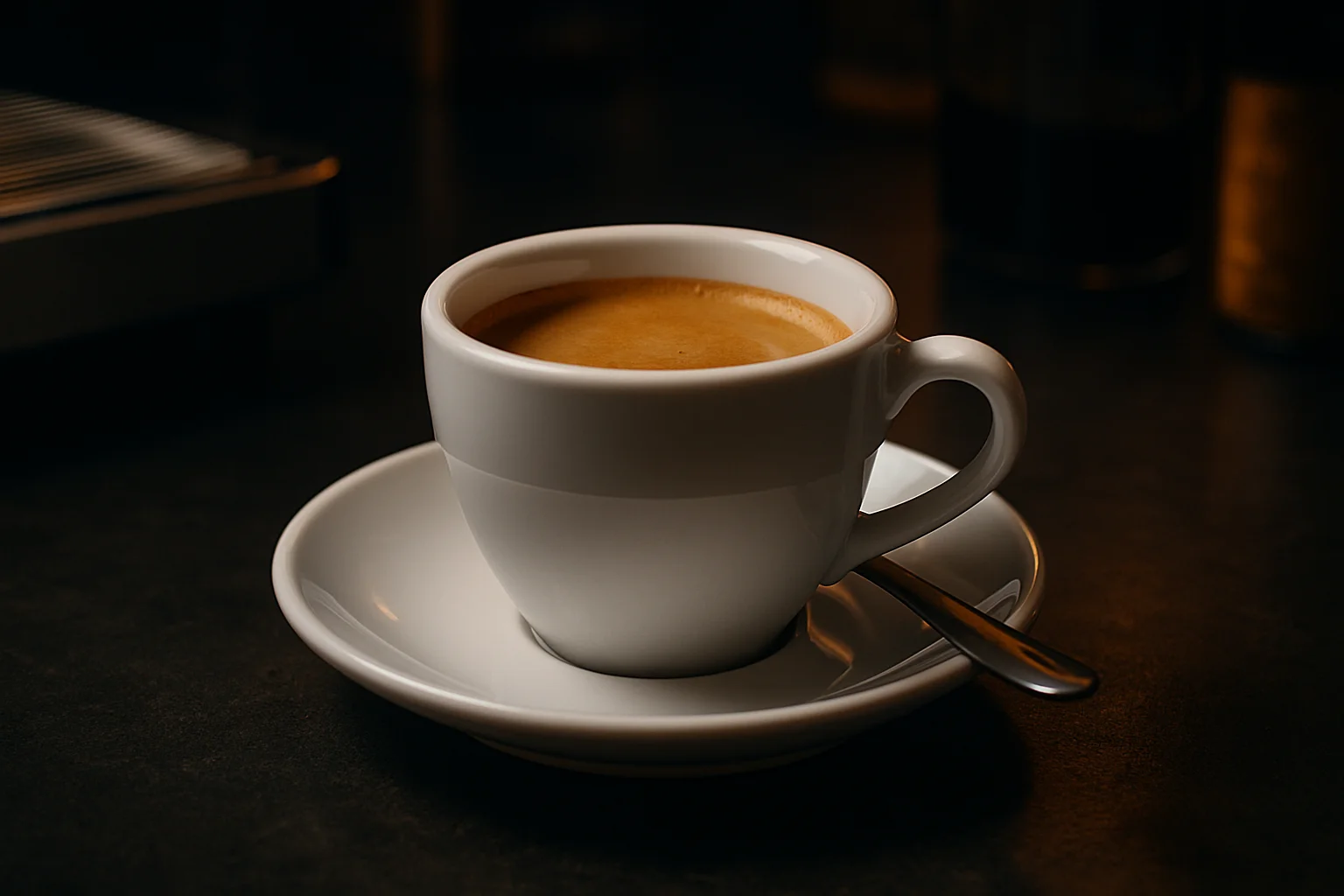 Gastronomie tasse auf untertasse mit kaffe