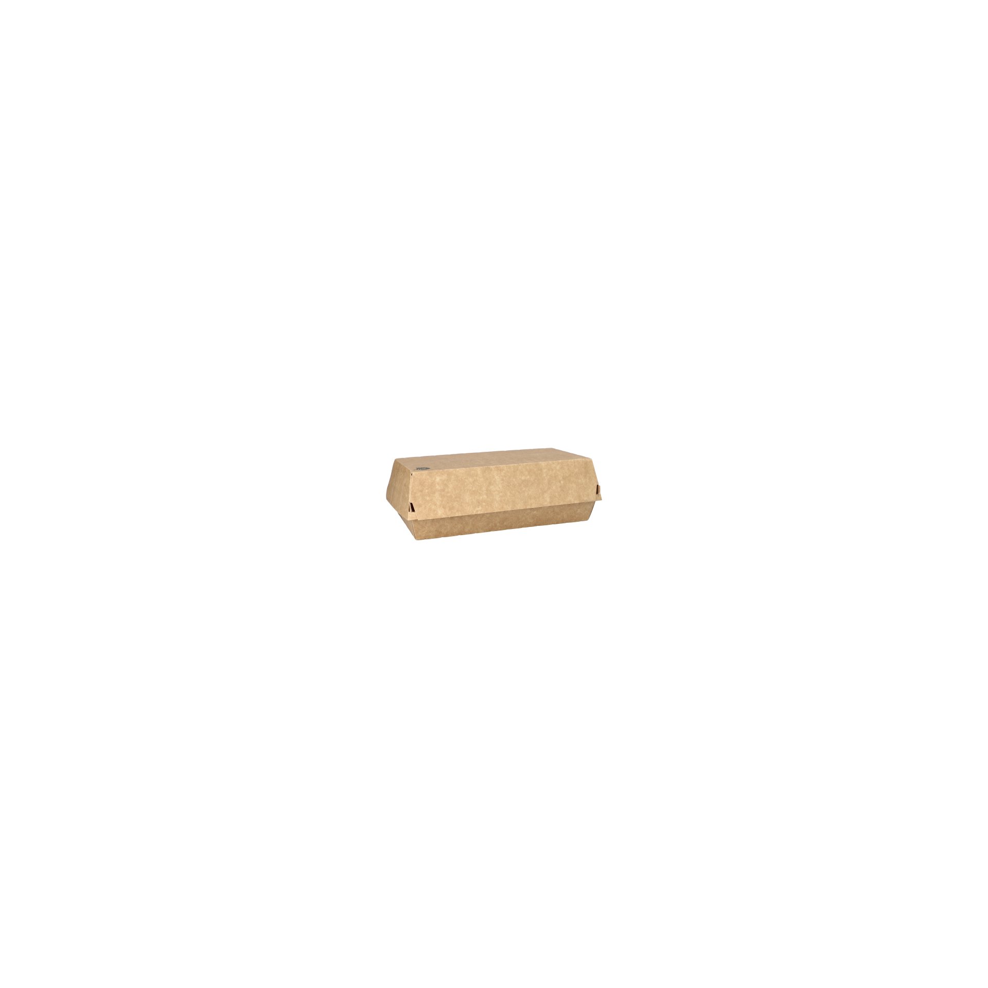 Baguetteboxen, Pappe "pure" 7,5 cm x 10,7 cm x 22 cm braun "100% Fair" groß