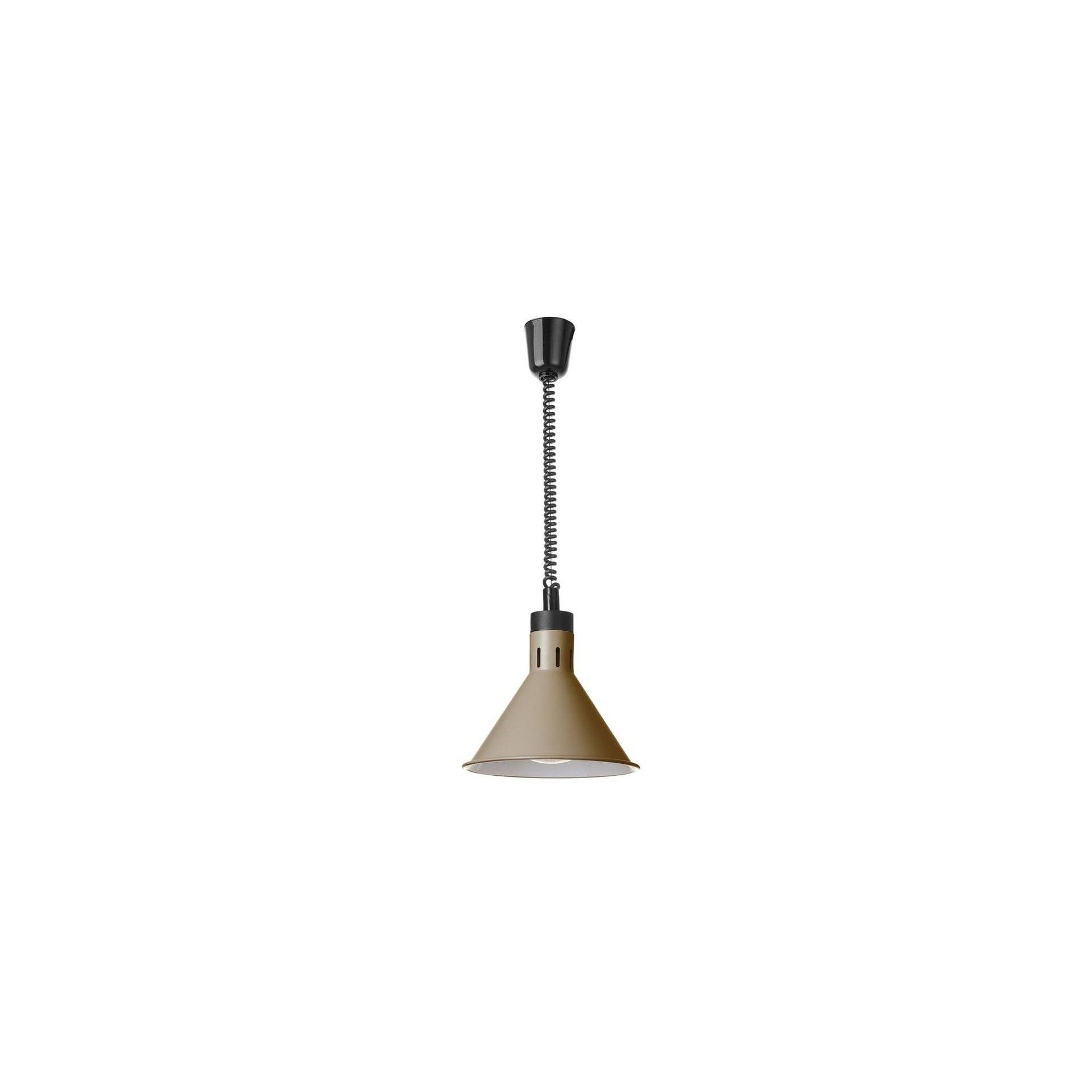 Höhenverstellbare Wärmelampe konisch, Beige, 230V/250W, ⌀275x(H)250mm