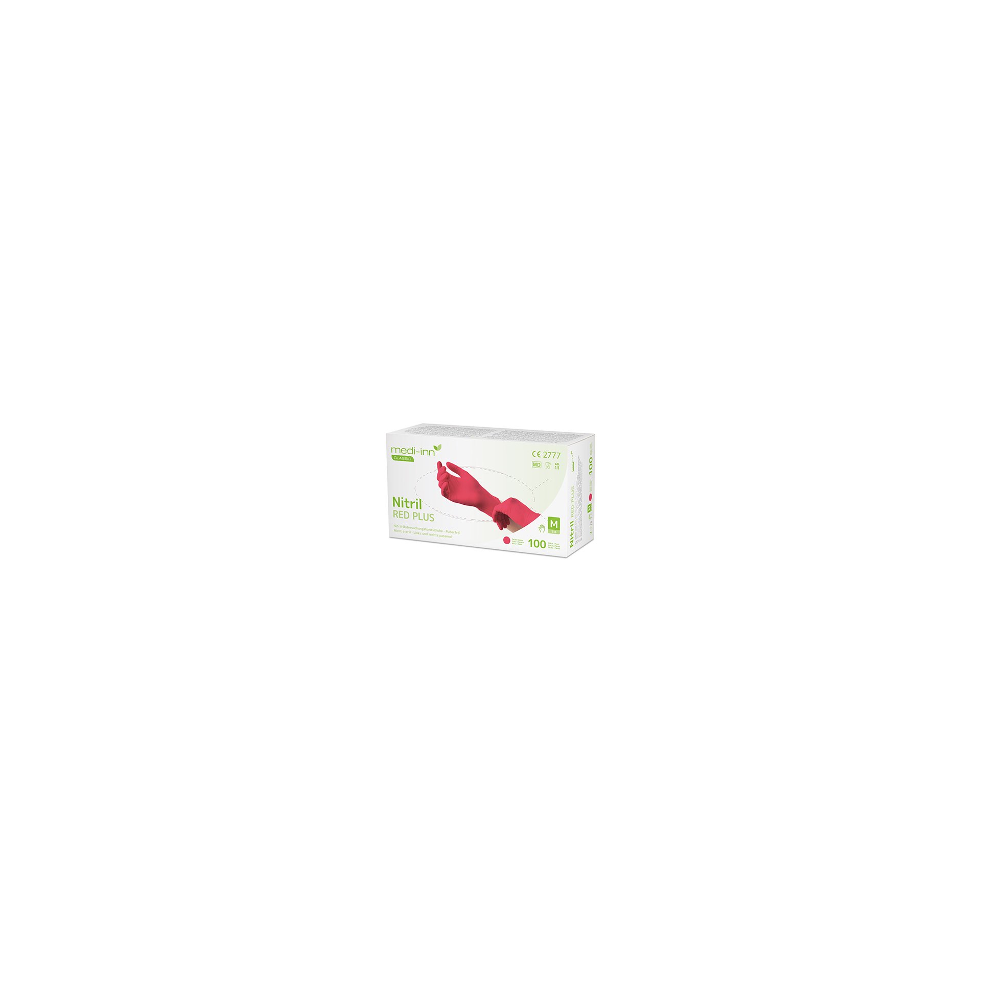 "Medi-Inn Classic" Handschuhe, Nitril puderfrei rot "Nitril Red Plus" Größe: XL