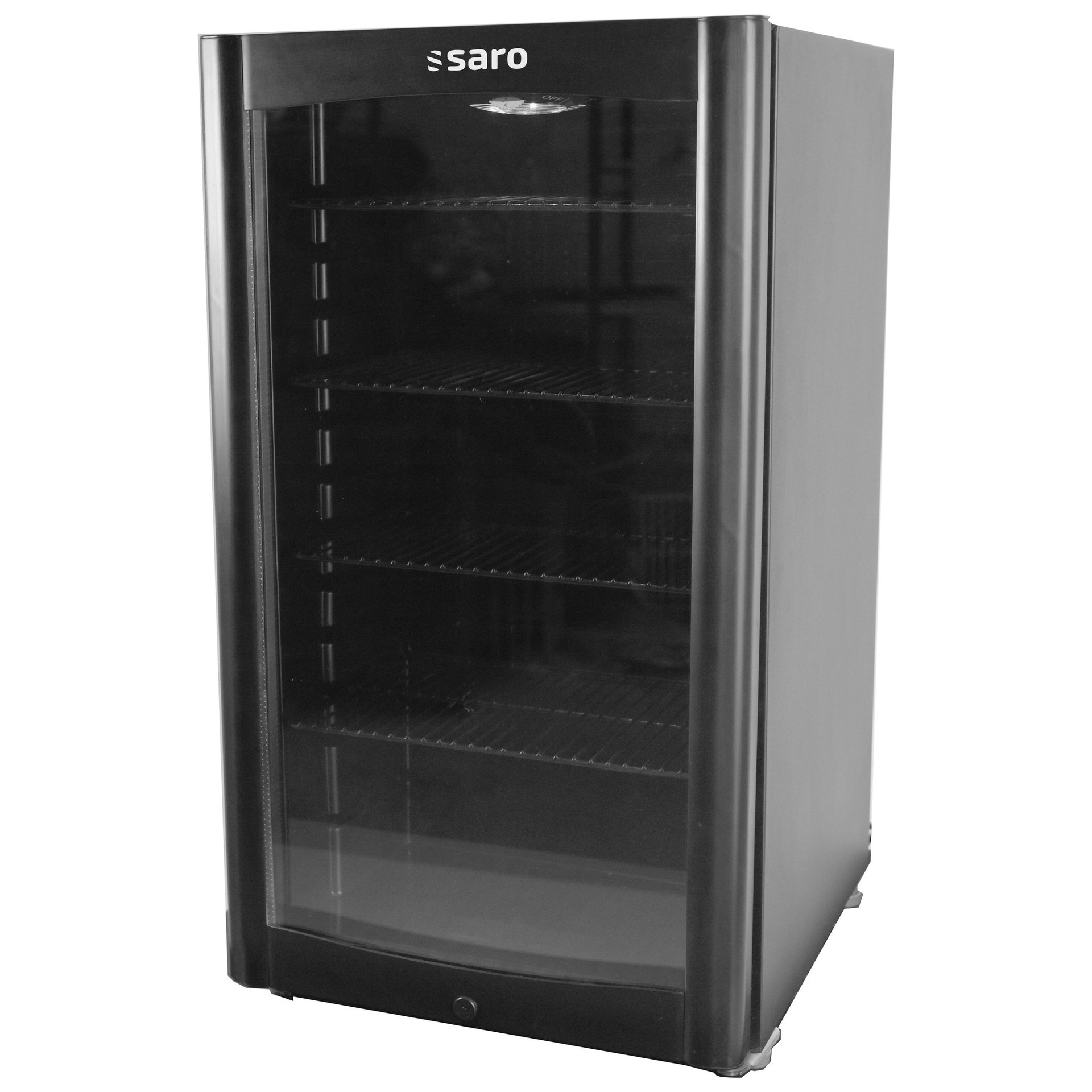 Kühlschrank mit Glastür,schwarz, DK90