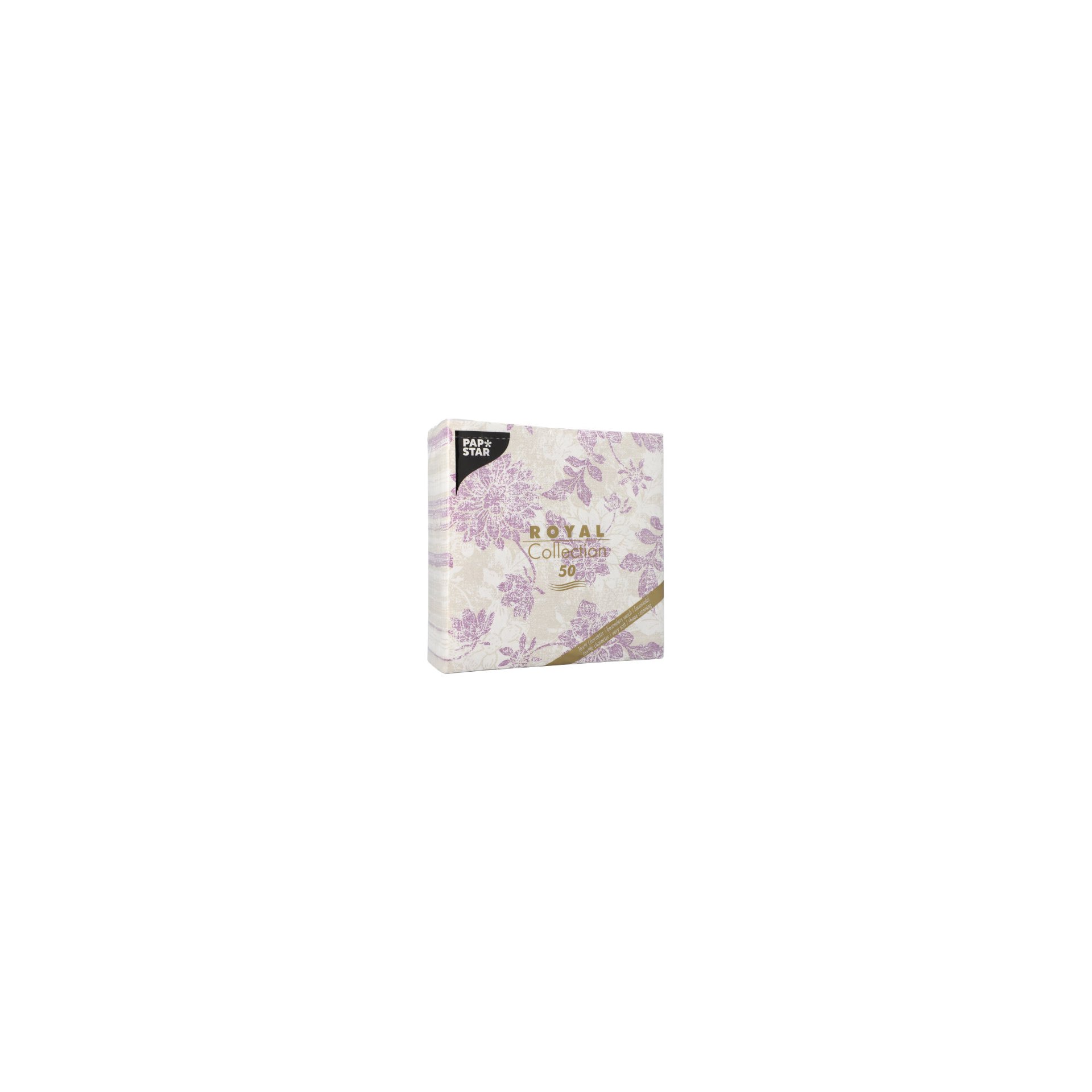 Servietten "ROYAL Collection" 1/4-Falz 40 cm x 40 cm lila "Flowers" Servietten "ROYAL Collection" 1/4-Falz 40 cm x 40 cm lila "Flowers"