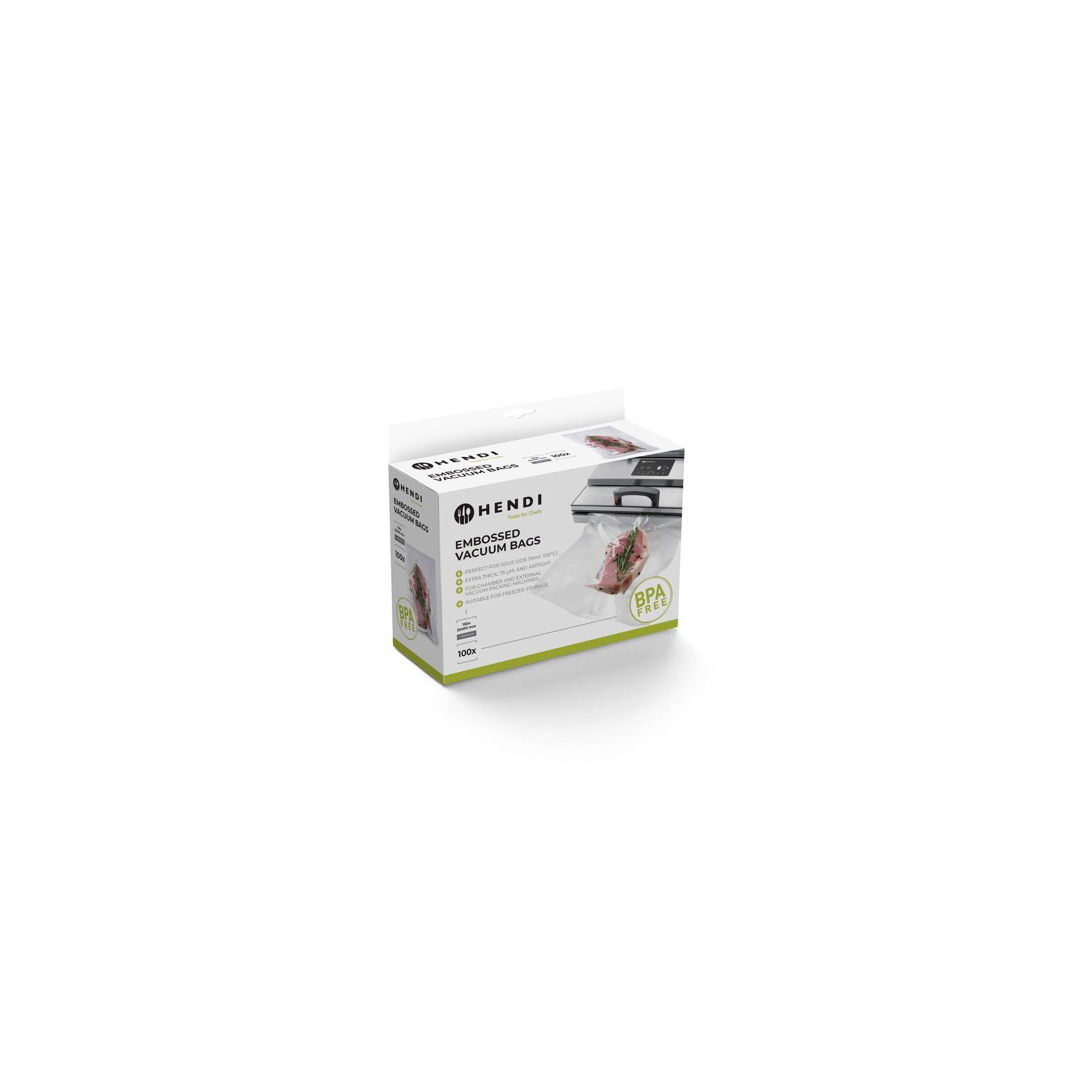 Vakuum-Kochbeutel, geprägt, 100 Stk., 150x400mm Vakuum-Kochbeutel, geprägt, 100 Stk., 150x400mm