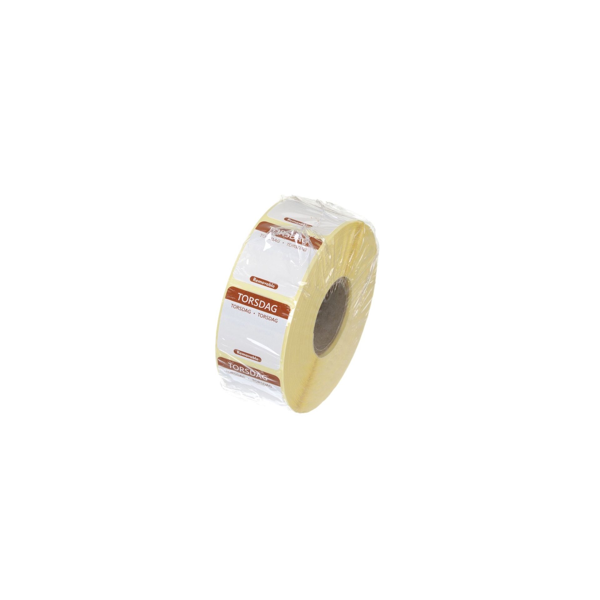 Täglich anwendbare Lebensmittelsicherheitsetiketten, für den Mehrfachgebrauch, leicht zu entfernen , Donnerstag, Braun, 1000 Stk., 25x25mm