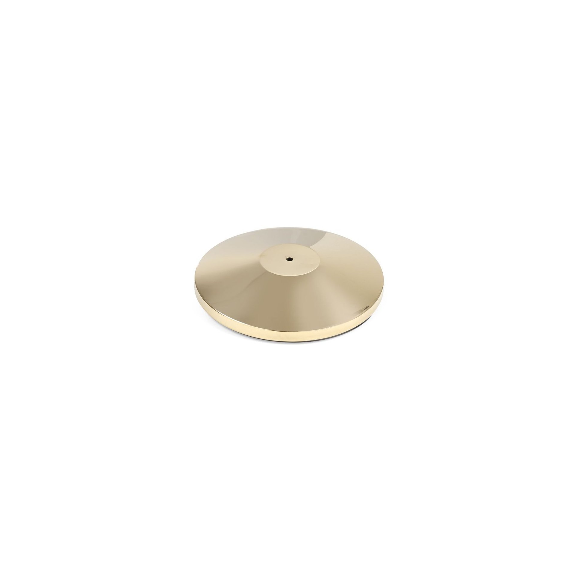 Absperrpfosten, goldfarben, Bodenplatte, ⌀360x(H)65mm