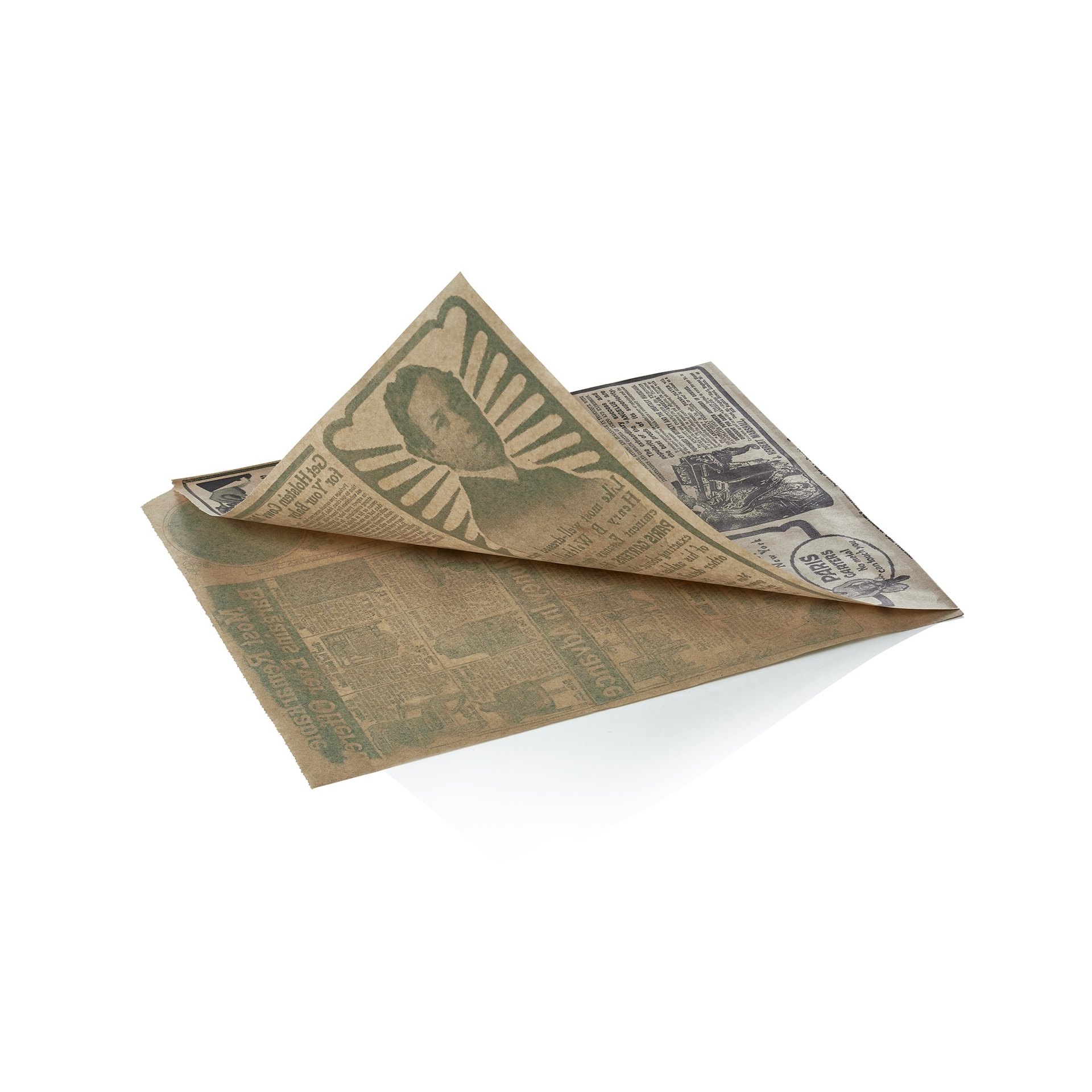 Takeawaytüte Times Brown Set WRAP & GO, 17 x 18 cm, Set á 1000 Stück, 2-seitig geöffnet, Fettpapier
