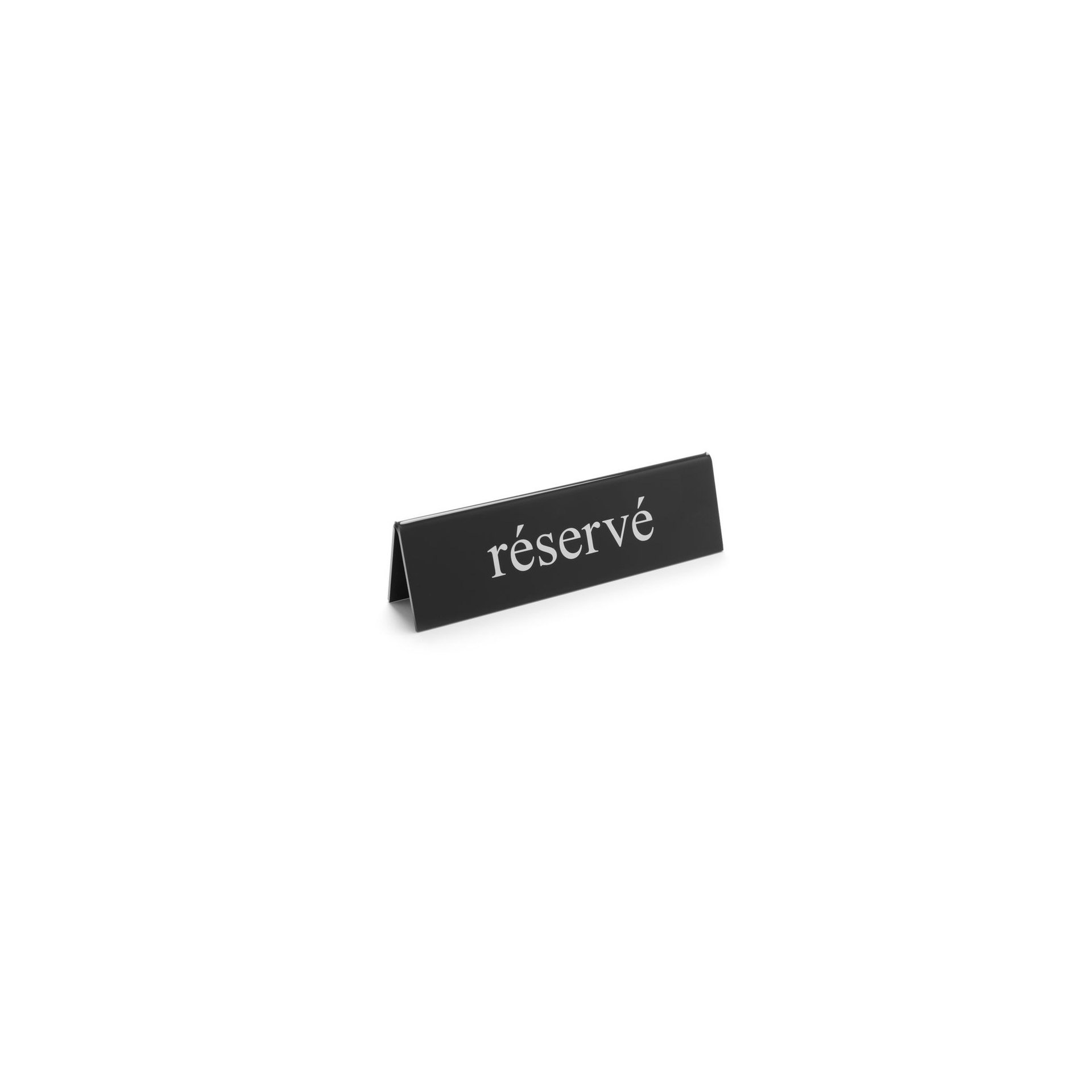 Tischschild Reserviert, réservé, 130x30x(H)38mm Tischschild Reserviert, réservé, 130x30x(H)38mm