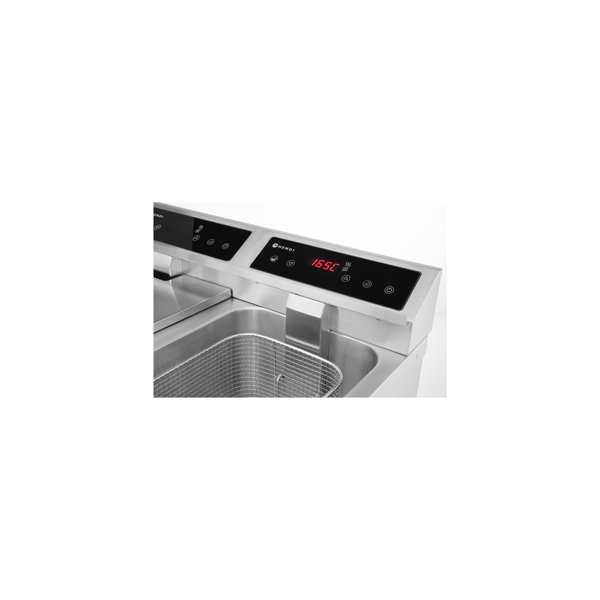Induktionsfritteuse - mit Ablasshahn 2x8 l, Profi Line, 16L, 230V/7000W, 577x609x(H)410mm
