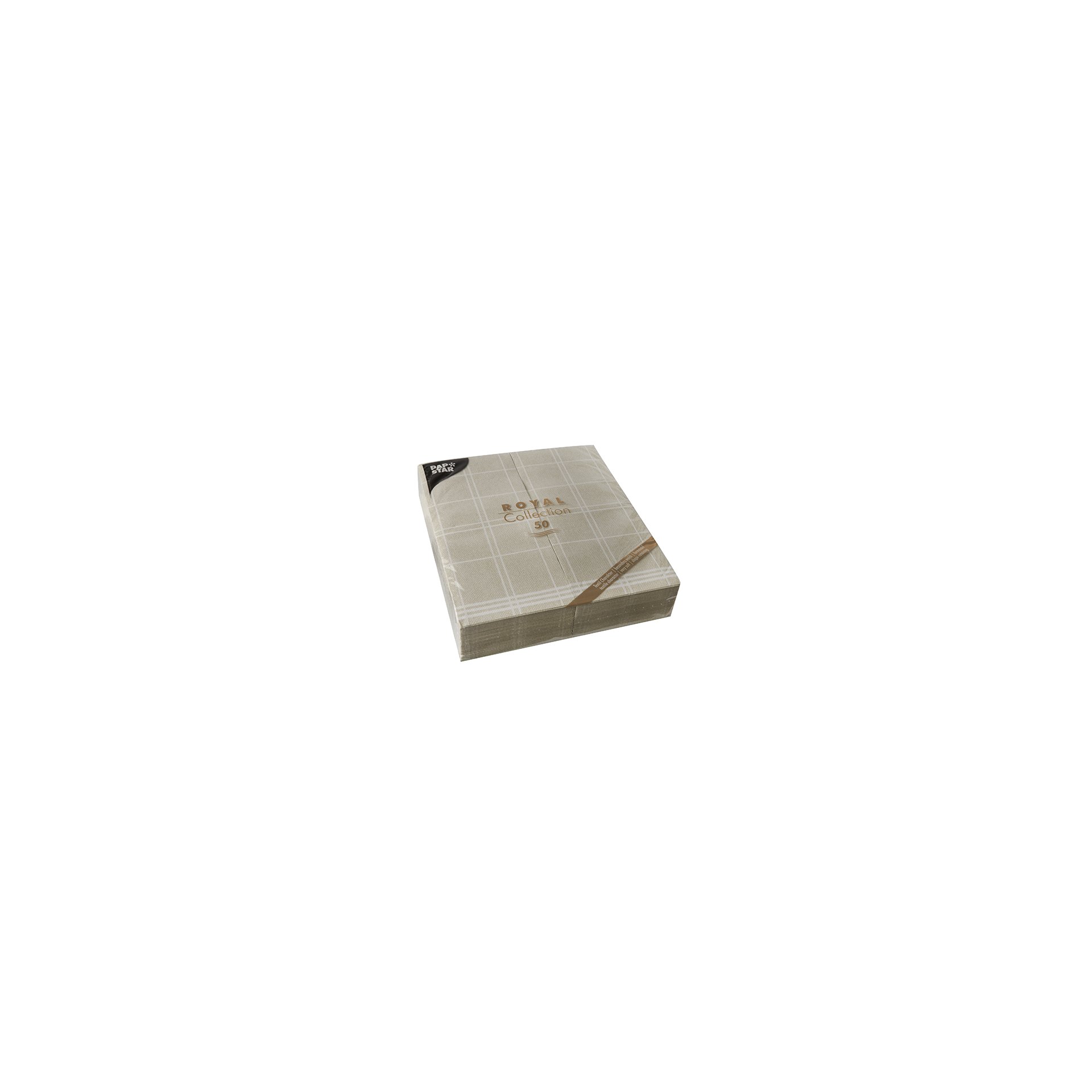 Servietten "ROYAL Collection" 1/6-Falz 48 cm x 33 cm sand "Kitchen Craft"