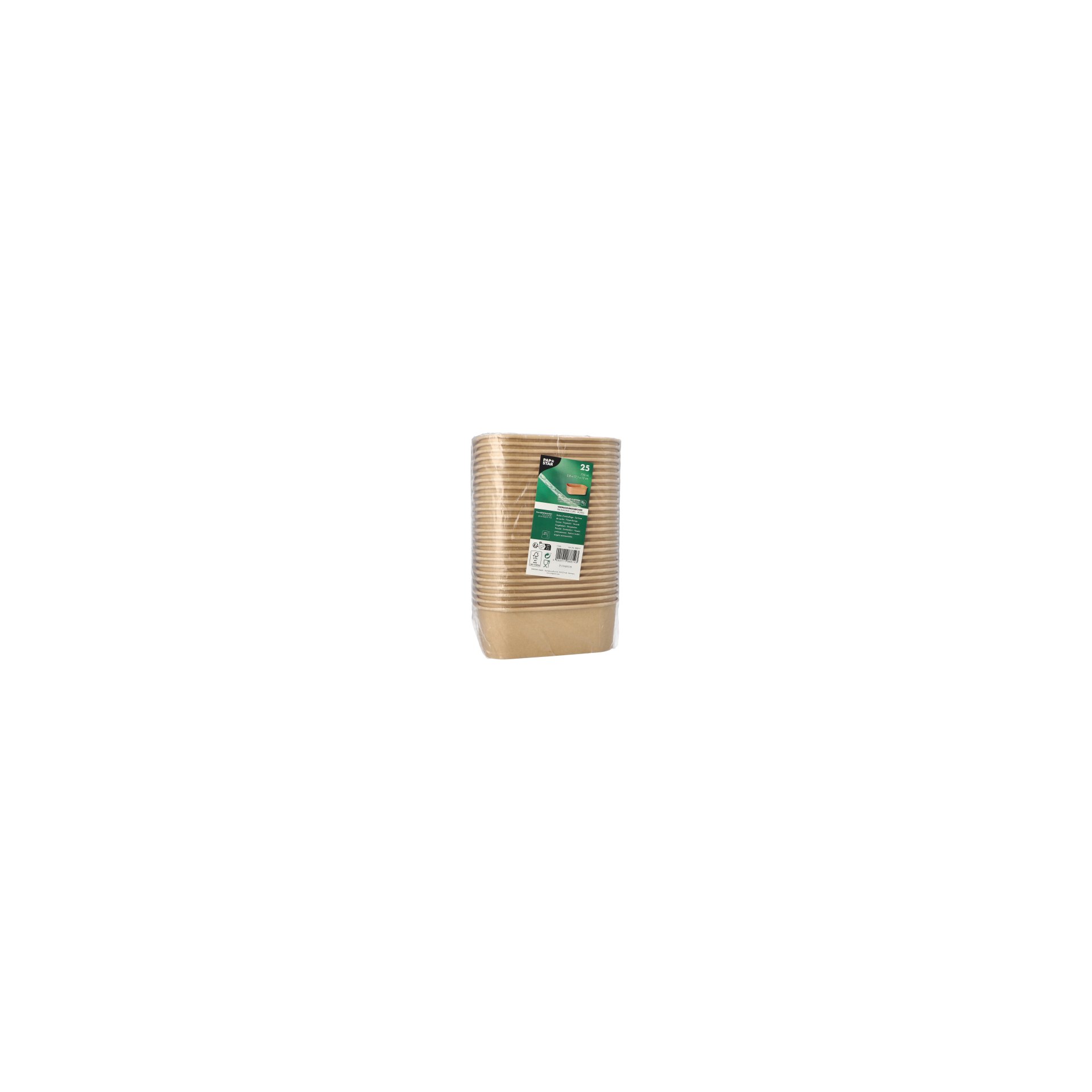 Verpackungsbecher, Pappe rechteckig 750 ml 5,8 cm x 17,1 cm x 12 cm braun Verpackungsbecher, Pappe rechteckig 750 ml 5,8 cm x 17,1 cm x 12 cm braun