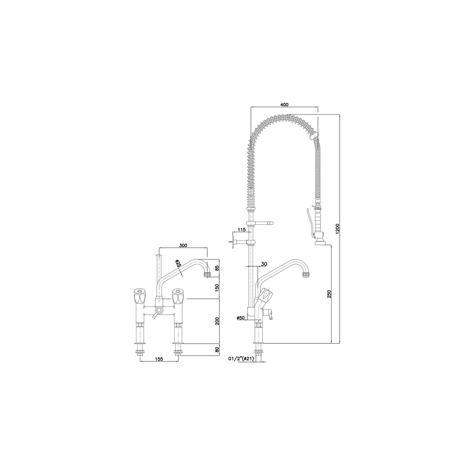 Zweigriffmischer 40L-1802B