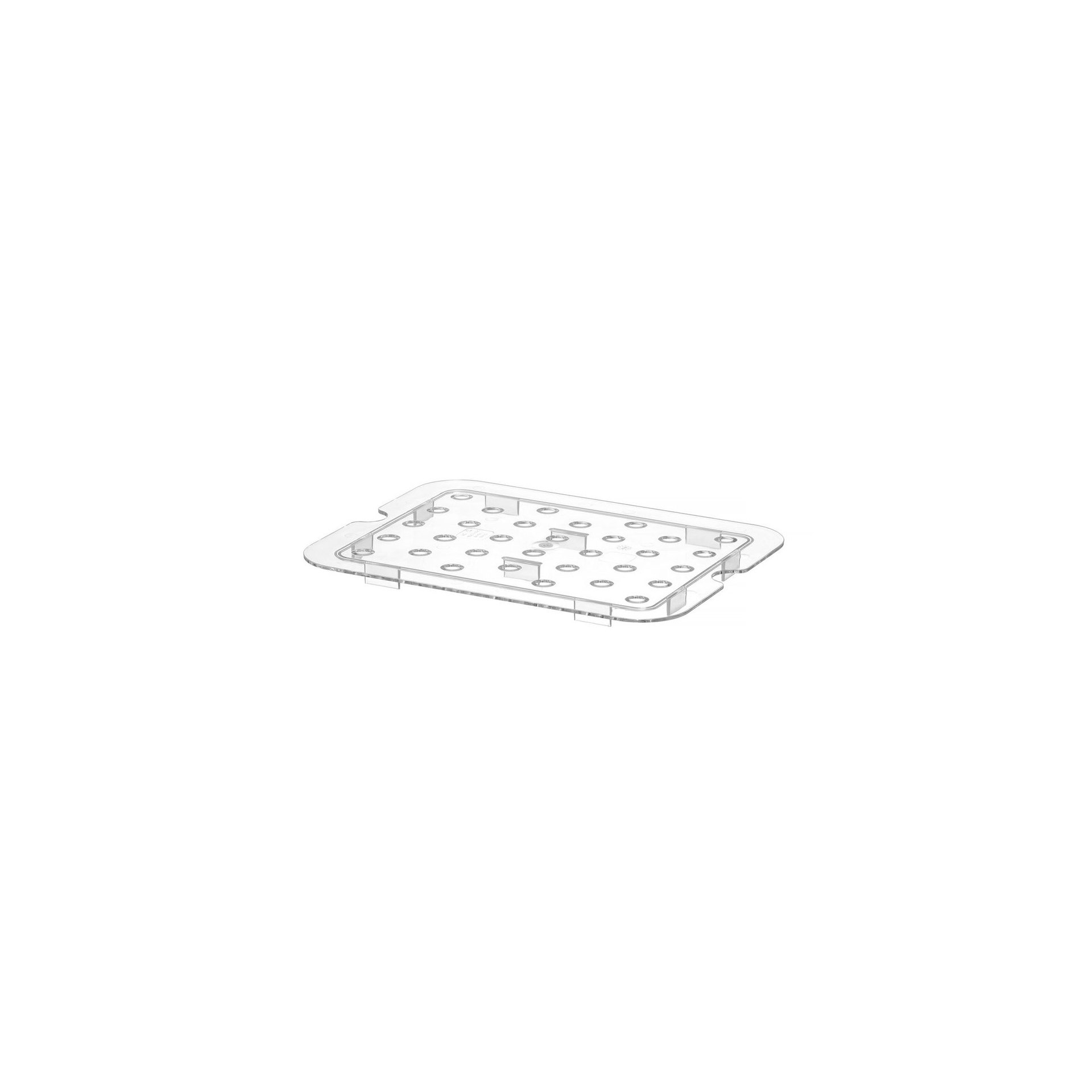 Perforiertes Abtropfgitter für Gastronorm-Behälter aus Polycarbonat, Profi Line, GN 1/2, Transparent, 265x206mm Perforiertes Abtropfgitter für Gastronorm-Behälter aus Polycarbonat, Profi Line, GN 1/2, Transparent, 265x206mm
