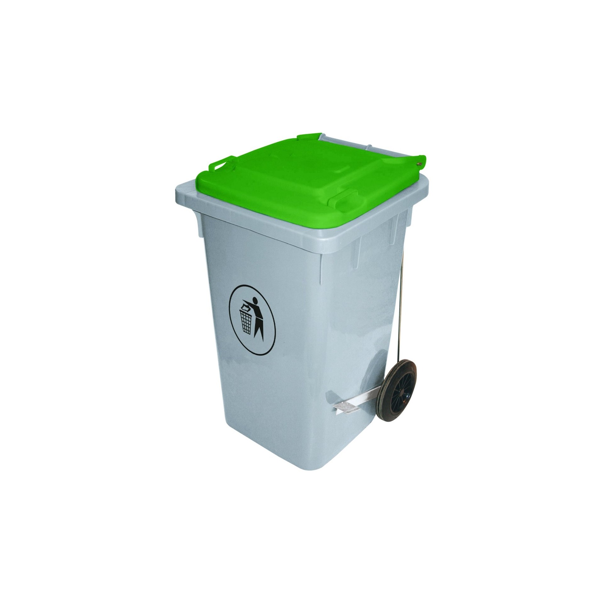 Tretabfalleimer 100 l / grün