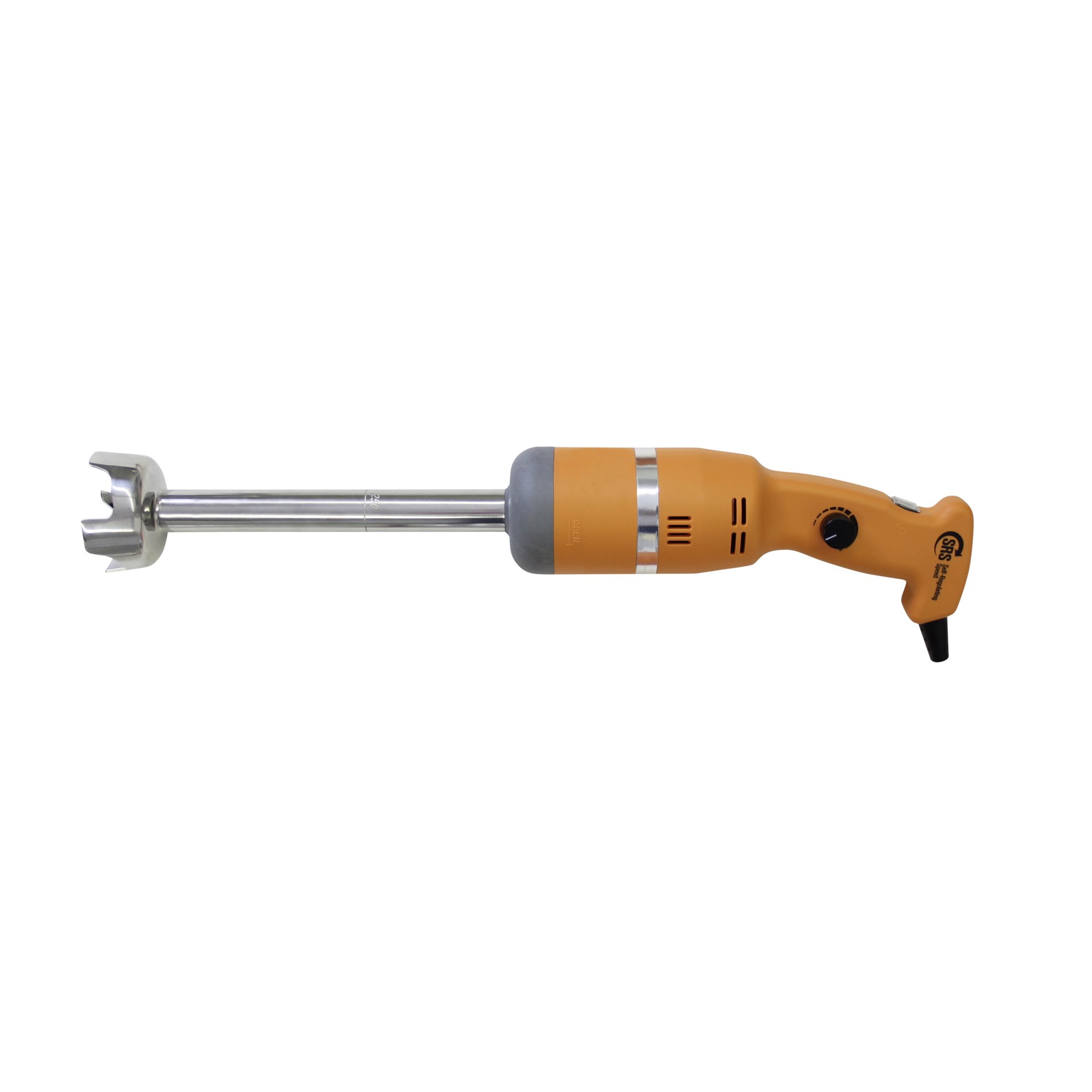 Stabmixer orange, mit Rührstab und Schneebesen