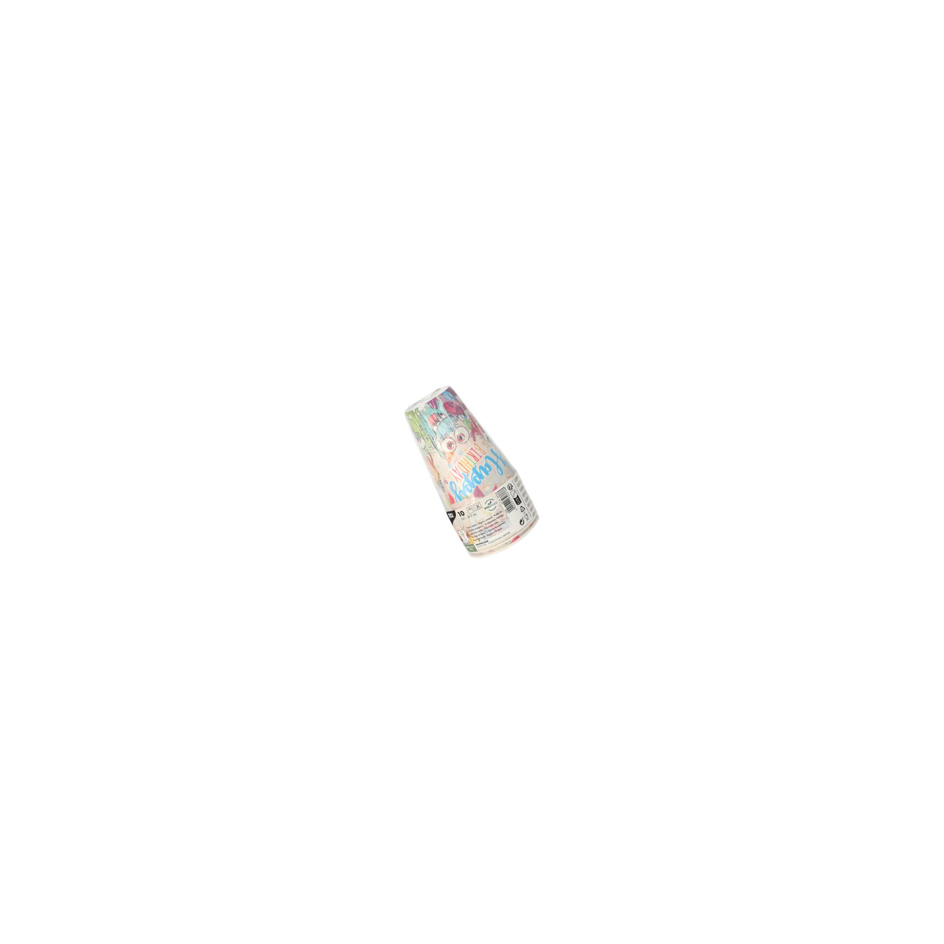 Trinkbecher, Pappe 0,2 l Ø 7 cm · 9,7 cm farbig "Funny Monsters" Trinkbecher, Pappe 0,2 l Ø 7 cm · 9,7 cm farbig "Funny Monsters"