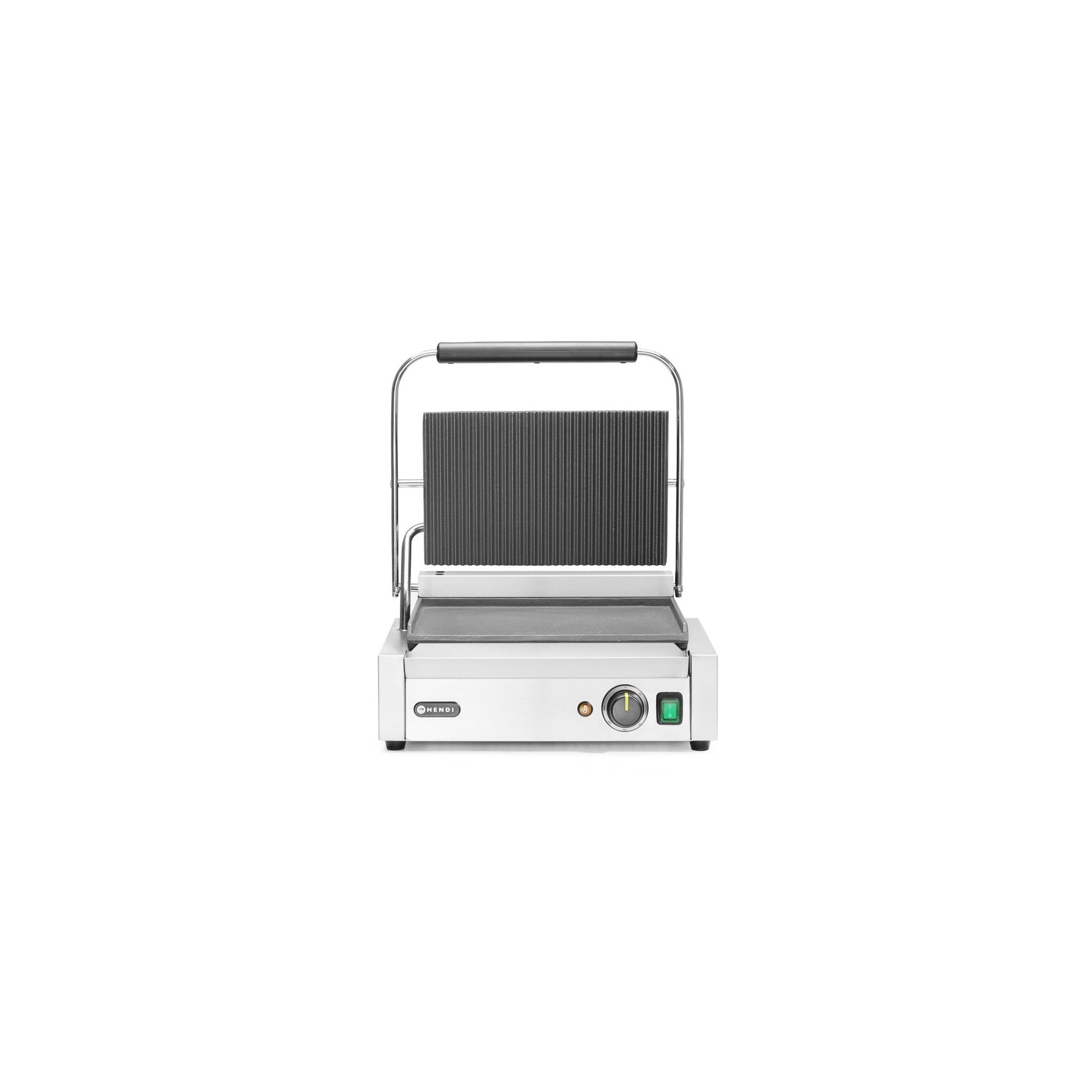 Kontaktgrill - Panini, oben gerillt, unten glatt, 230V/2200W, 430x375x(H)216mm Kontaktgrill - Panini, oben gerillt, unten glatt, 230V/2200W, 430x375x(H)216mm