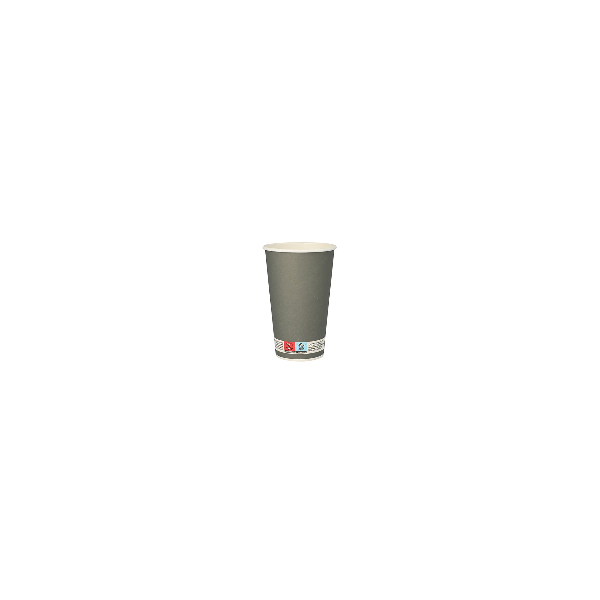 Trinkbecher, Pappe 0,4 l Ø 9 cm · 13,5 cm grau "Beer" Trinkbecher, Pappe 0,4 l Ø 9 cm · 13,5 cm grau "Beer"