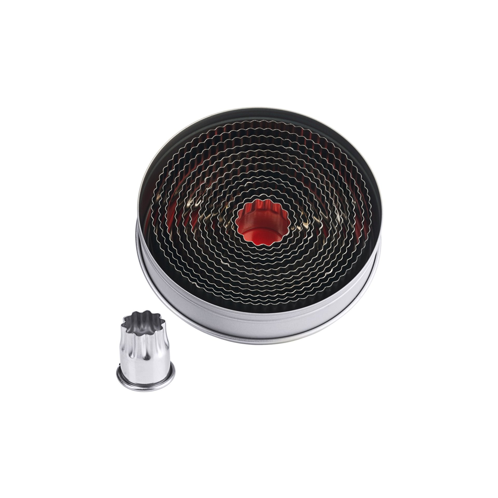 Ausstechformen, rund, gewellt 2,5 cm - 10,5 cm