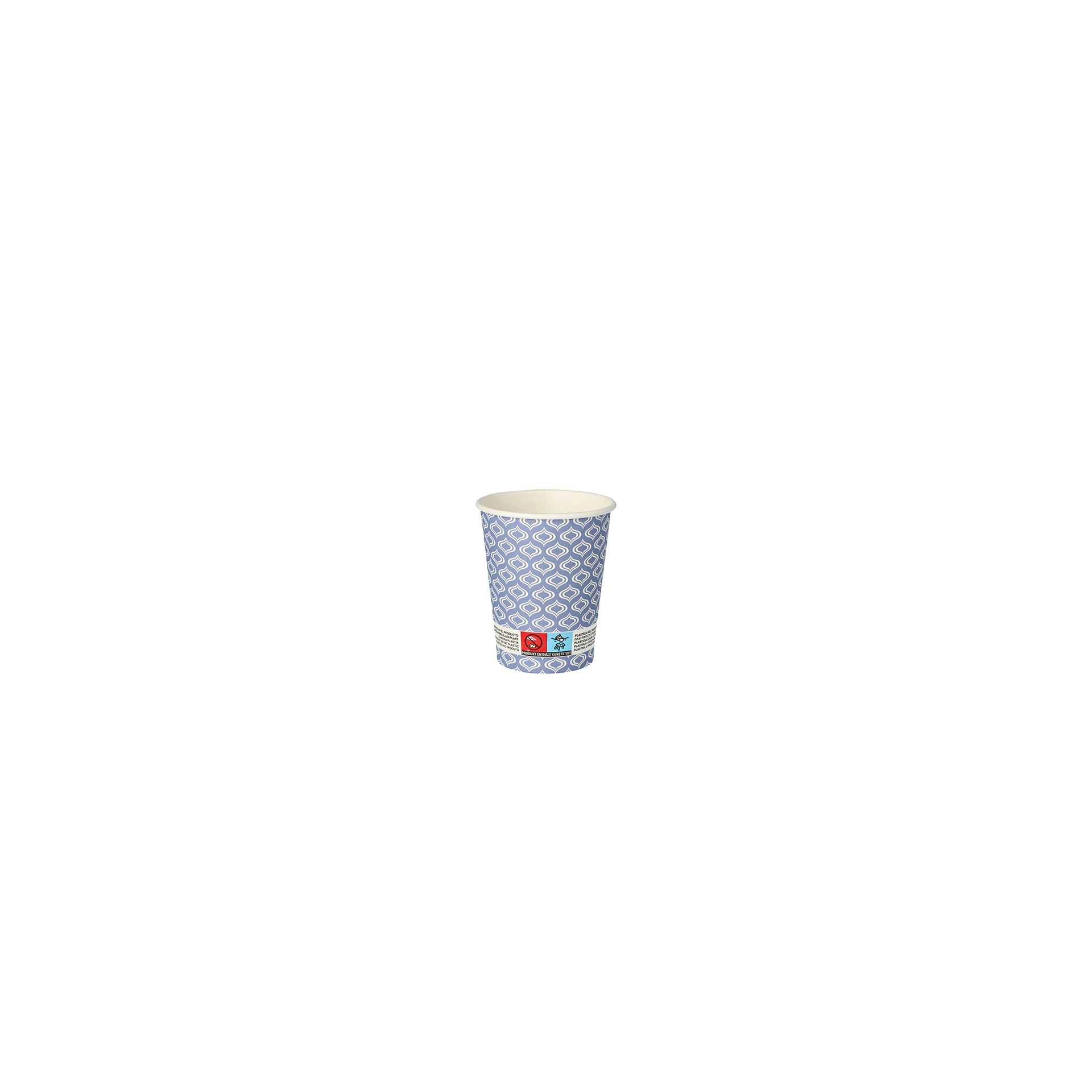 Trinkbecher, Pappe "To Go" 0,2 l Ø 8 cm · 9,1 cm "Blå droppen" Trinkbecher, Pappe "To Go" 0,2 l Ø 8 cm · 9,1 cm "Blå droppen"