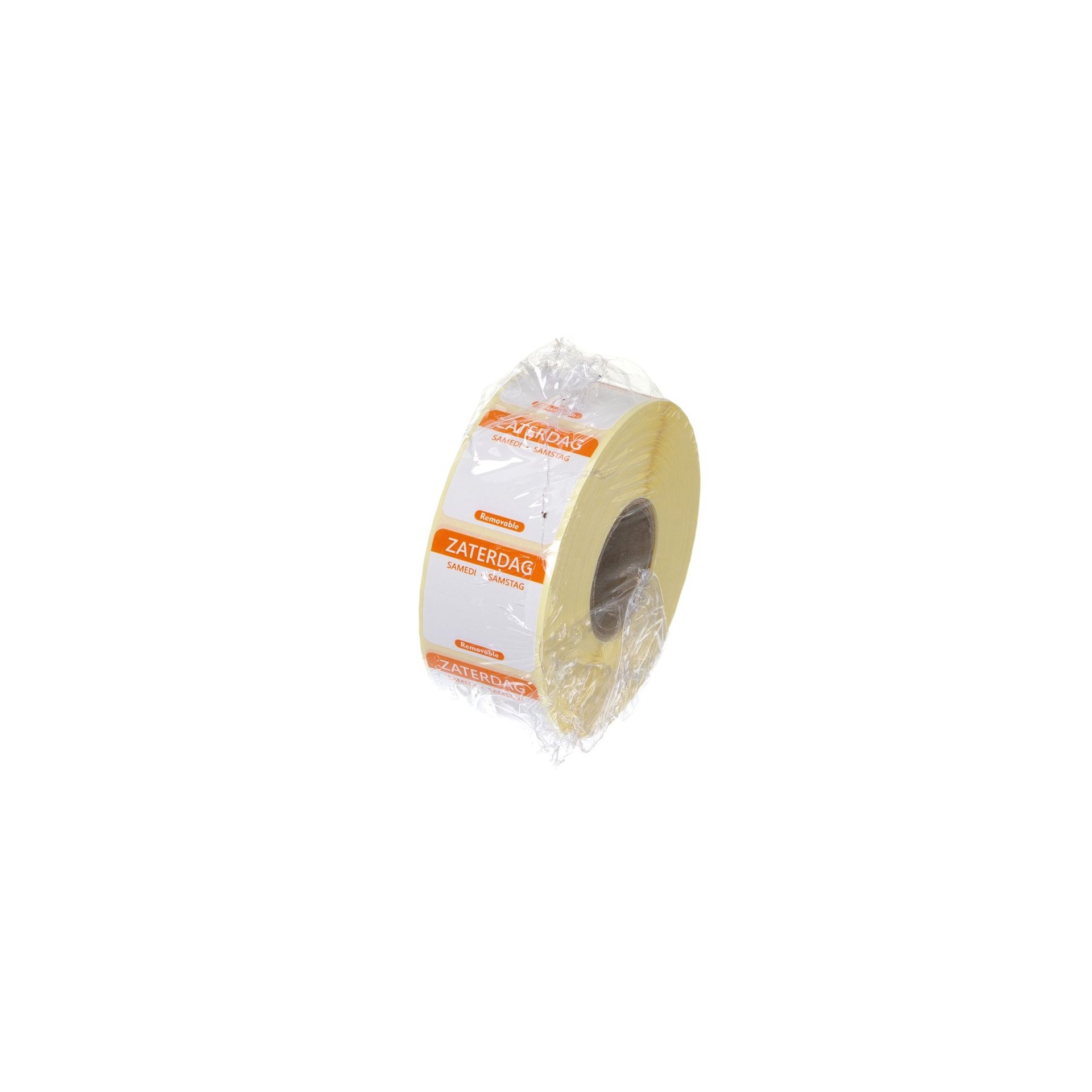 Täglich anwendbare Lebensmittelsicherheitsetiketten, mehrfach verwendbar, leicht entfernbar , Samstag, Orange, 1000 Stk., 25x25mm
