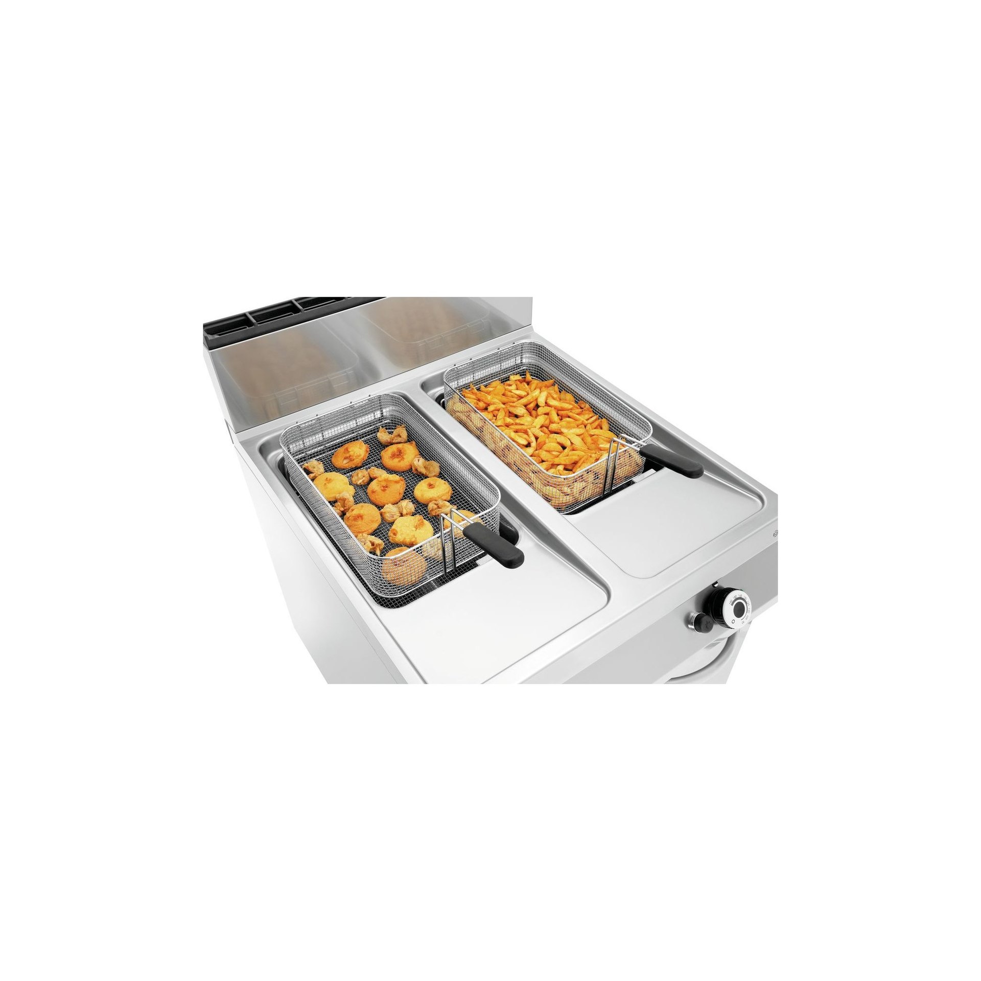Gas-Standfritteuse, 2 Becken Gas-Standfritteuse, 2 Becken