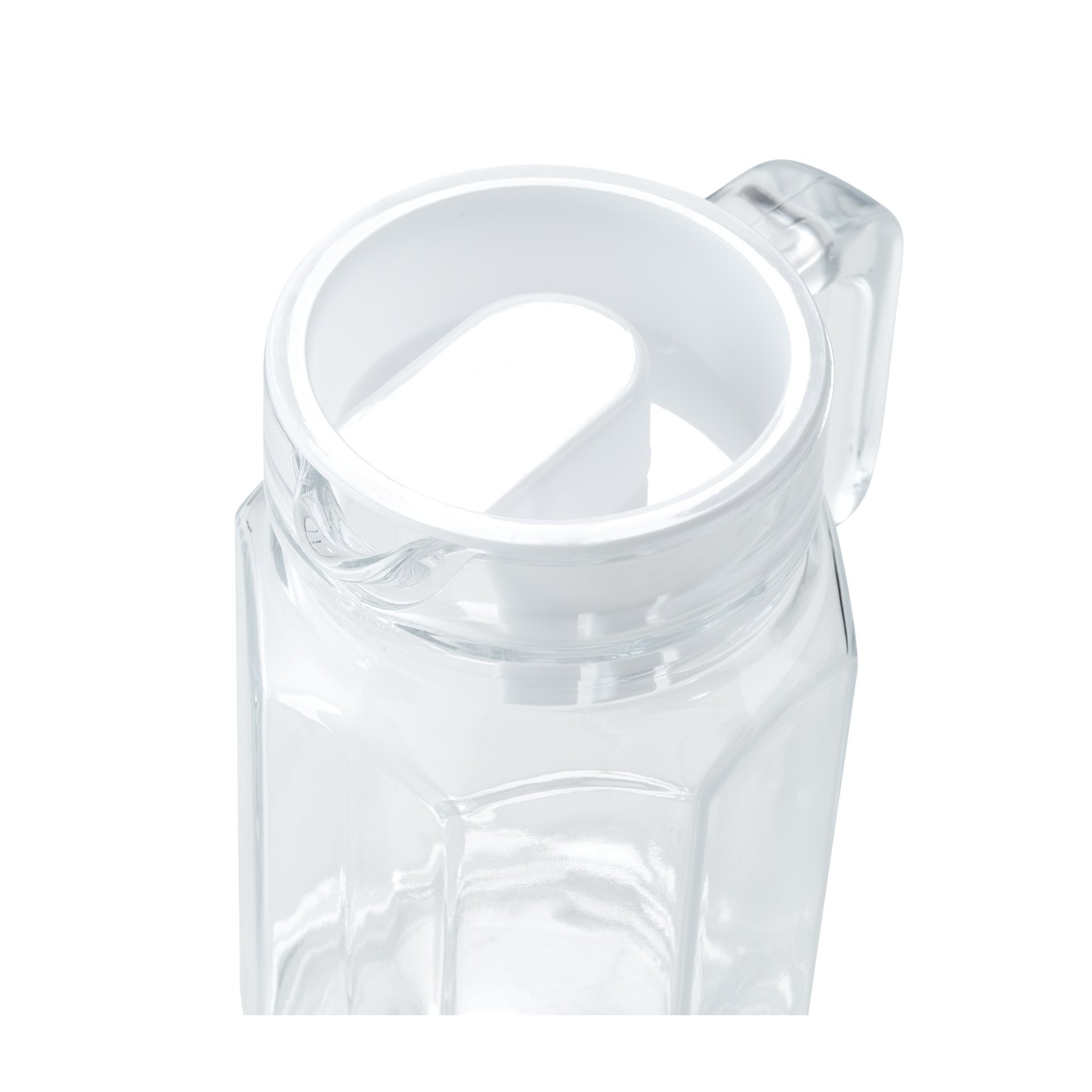 Krug mit Kunststoffdeckel, 1 ltr., Ø 8,3 cm, (H) 26 cm