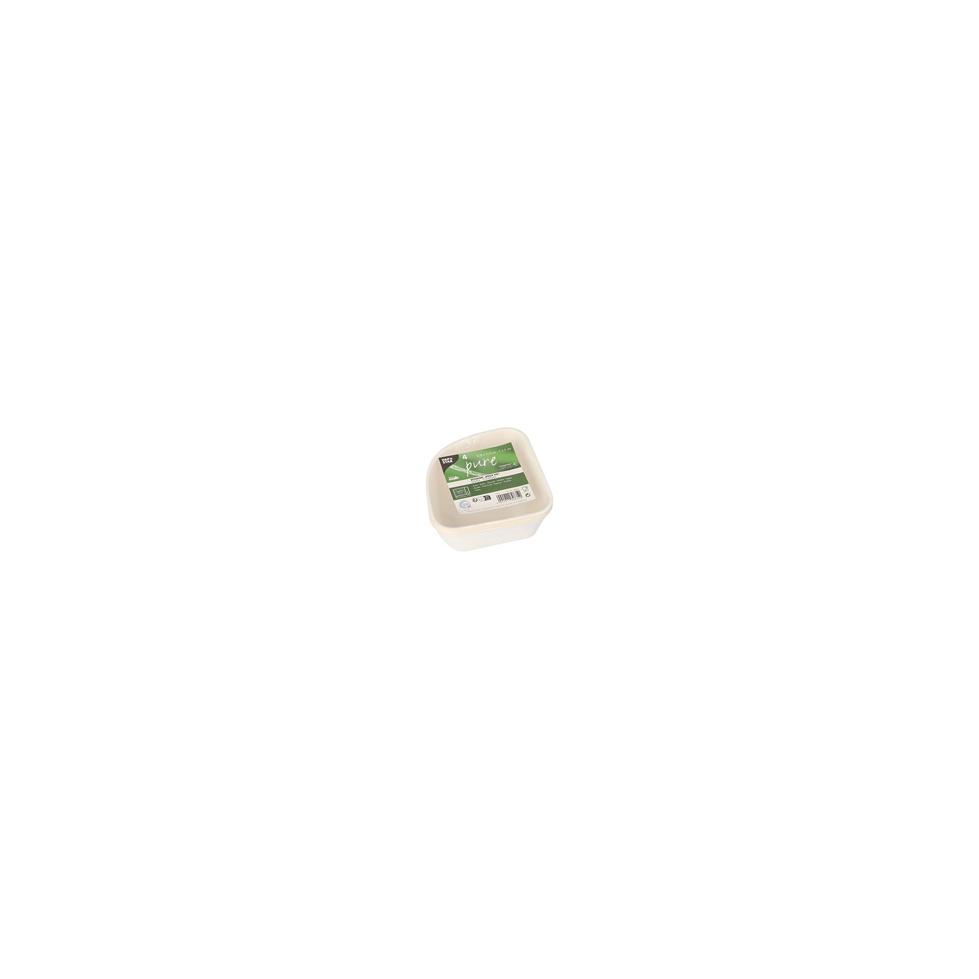 Schalen, Zuckerrohr "pure" 5,5 cm x 12,8 cm x 12,8 cm weiss "Belle Vie, Ligne Carrée" Schalen, Zuckerrohr "pure" 5,5 cm x 12,8 cm x 12,8 cm weiss "Belle Vie, Ligne Carrée"