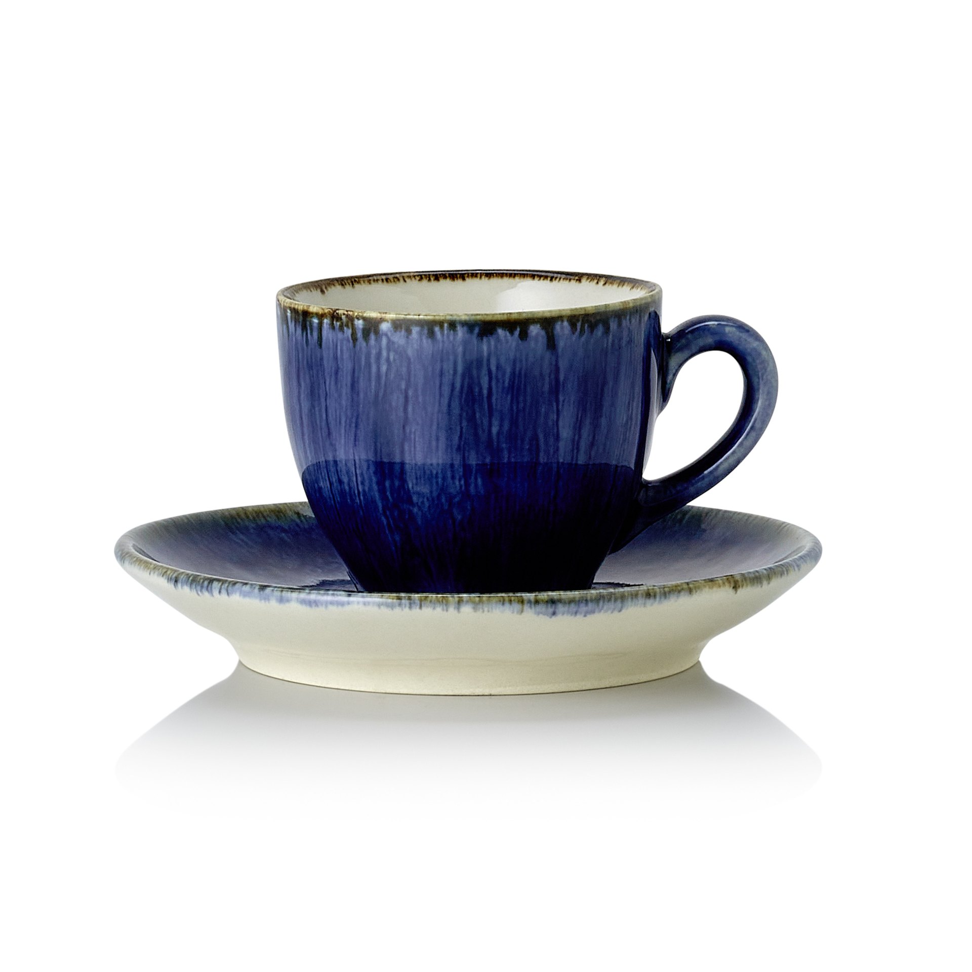 Espresso- und Untertasse 0,1 L, 6 Stk., (H) 7,5 cm