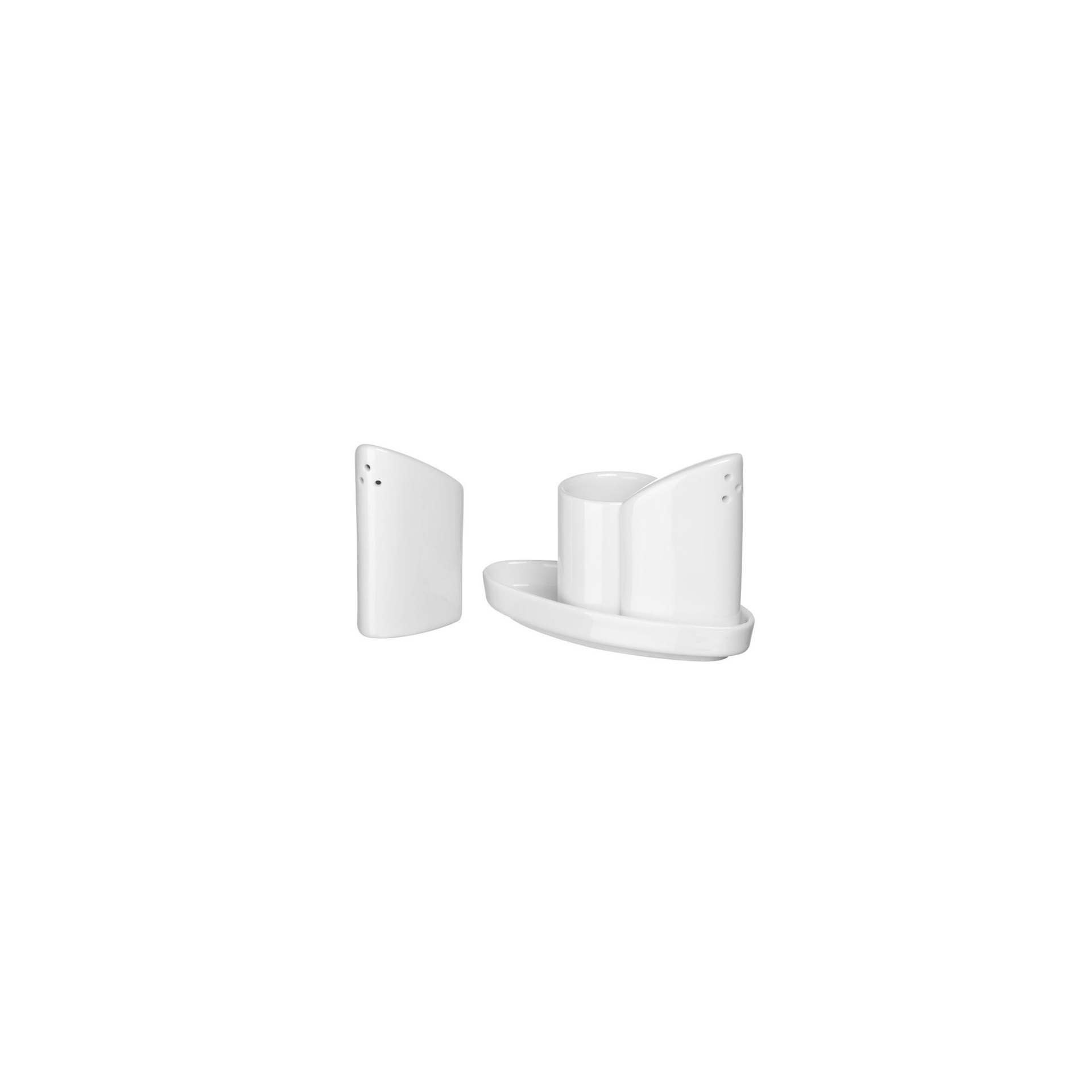 Salz- und Pfefferstreuer-Set mit Zahnstocherhalter, 125x54x(H)90mm Salz- und Pfefferstreuer-Set mit Zahnstocherhalter, 125x54x(H)90mm