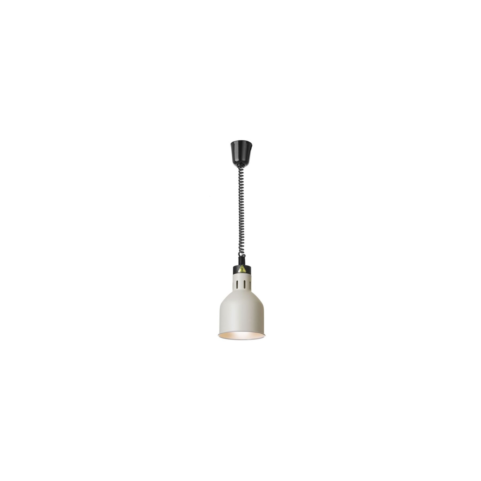 Höhenverstellbare Wärmelampe, zylinderförmig, Weiß, 230V/250W, ⌀175x(H)250mm Höhenverstellbare Wärmelampe, zylinderförmig, Weiß, 230V/250W, ⌀175x(H)250mm
