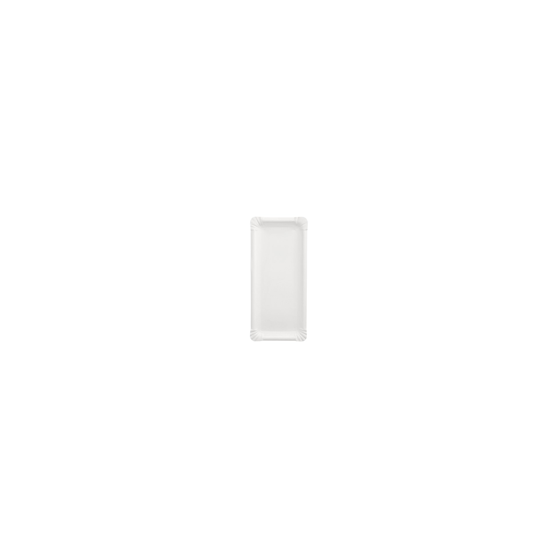 Teller, Pappe "pure" eckig 11 cm x 24 cm weiss