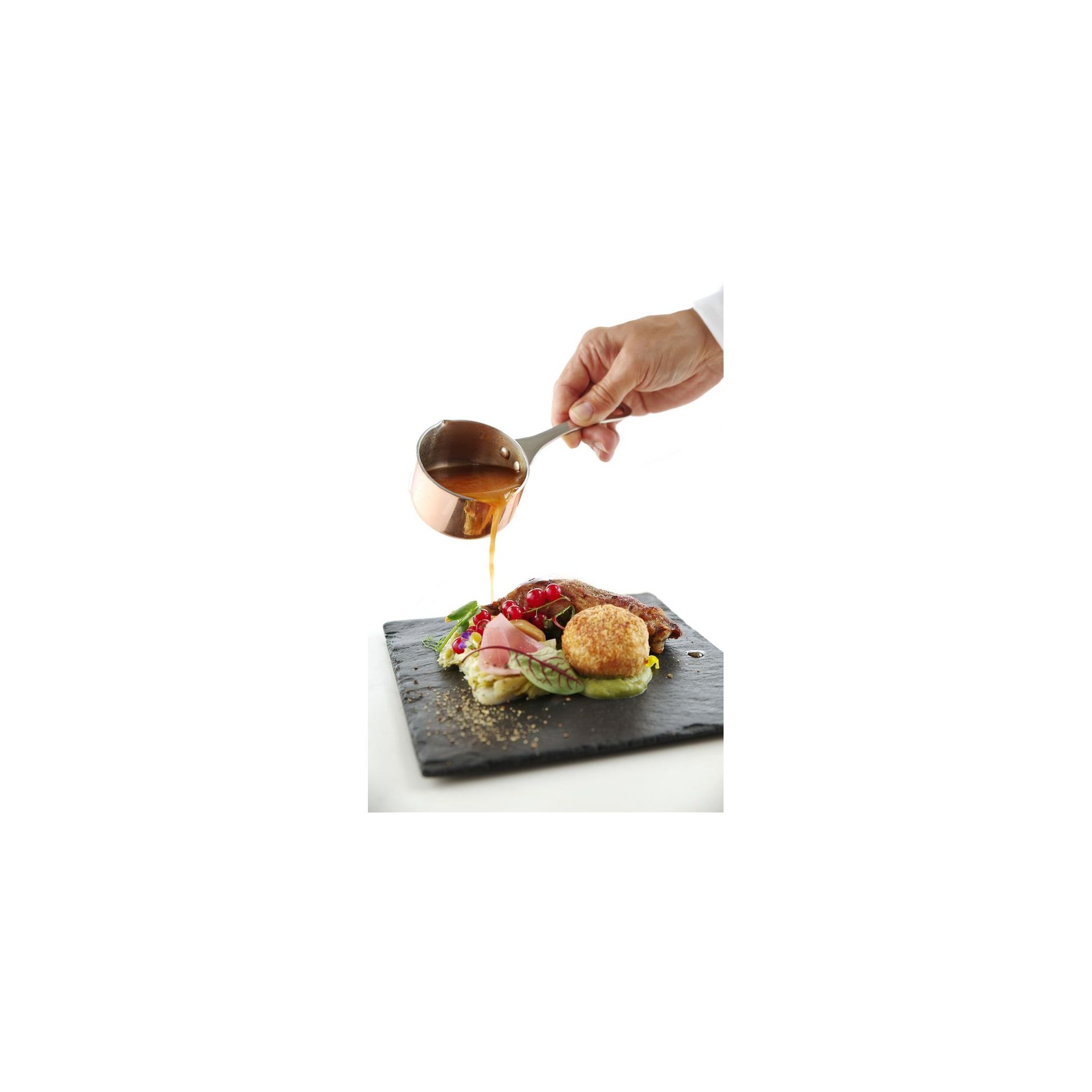 Miniatur-Kasserolle mit Ausgießer, 0,05L, ⌀50x(H)30mm Miniatur-Kasserolle mit Ausgießer, 0,05L, ⌀50x(H)30mm