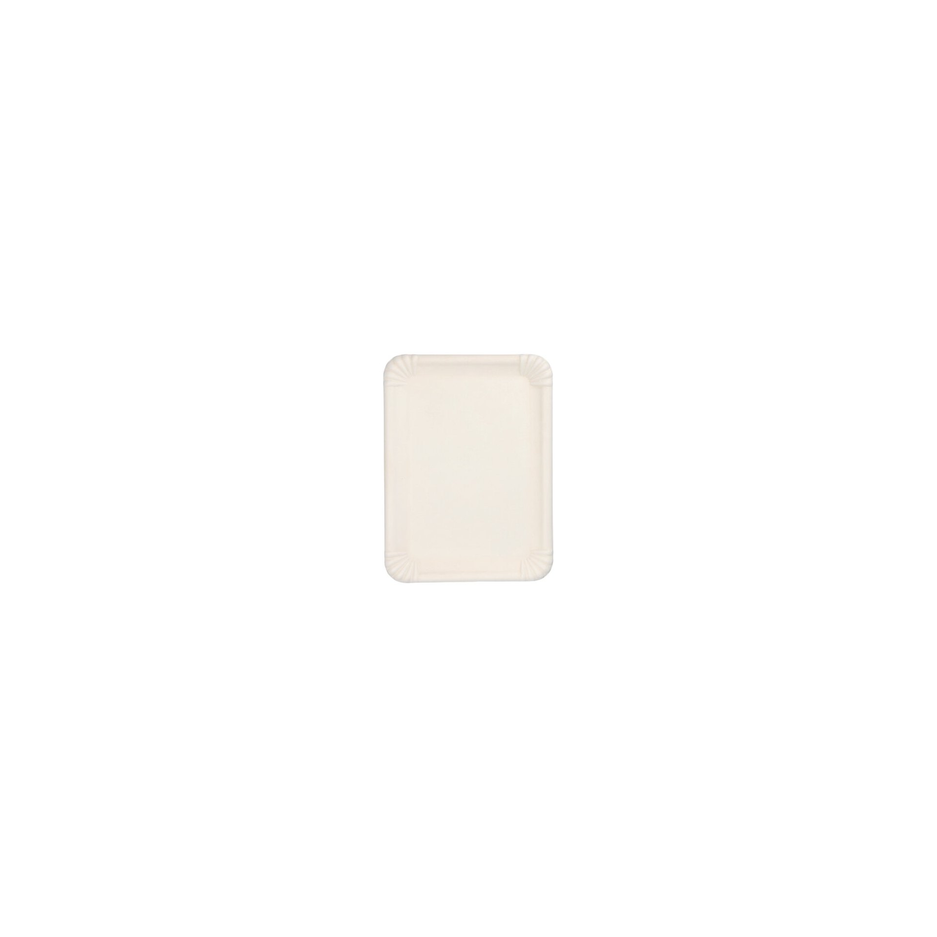 Servierplatten, Zuckerrohr "pure" eckig 26 cm x 35 cm weiss