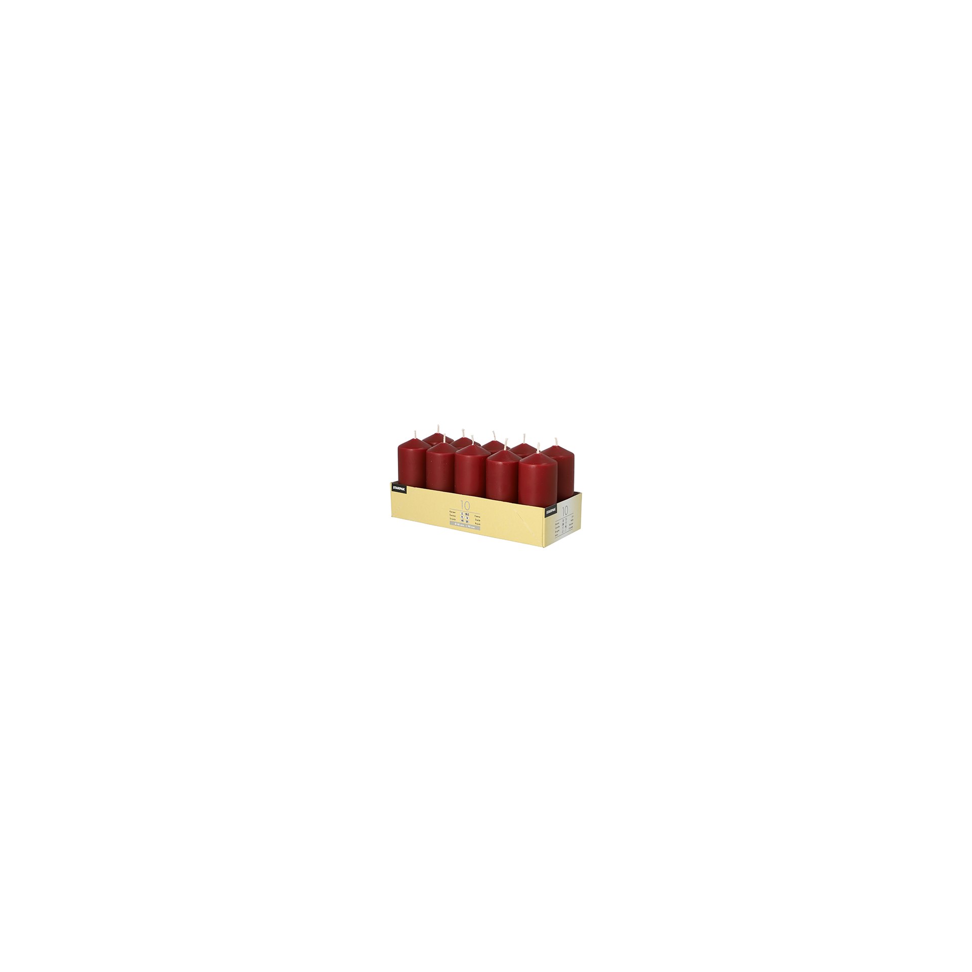 Stumpenkerzen Ø 40 mm · 90 mm bordeaux