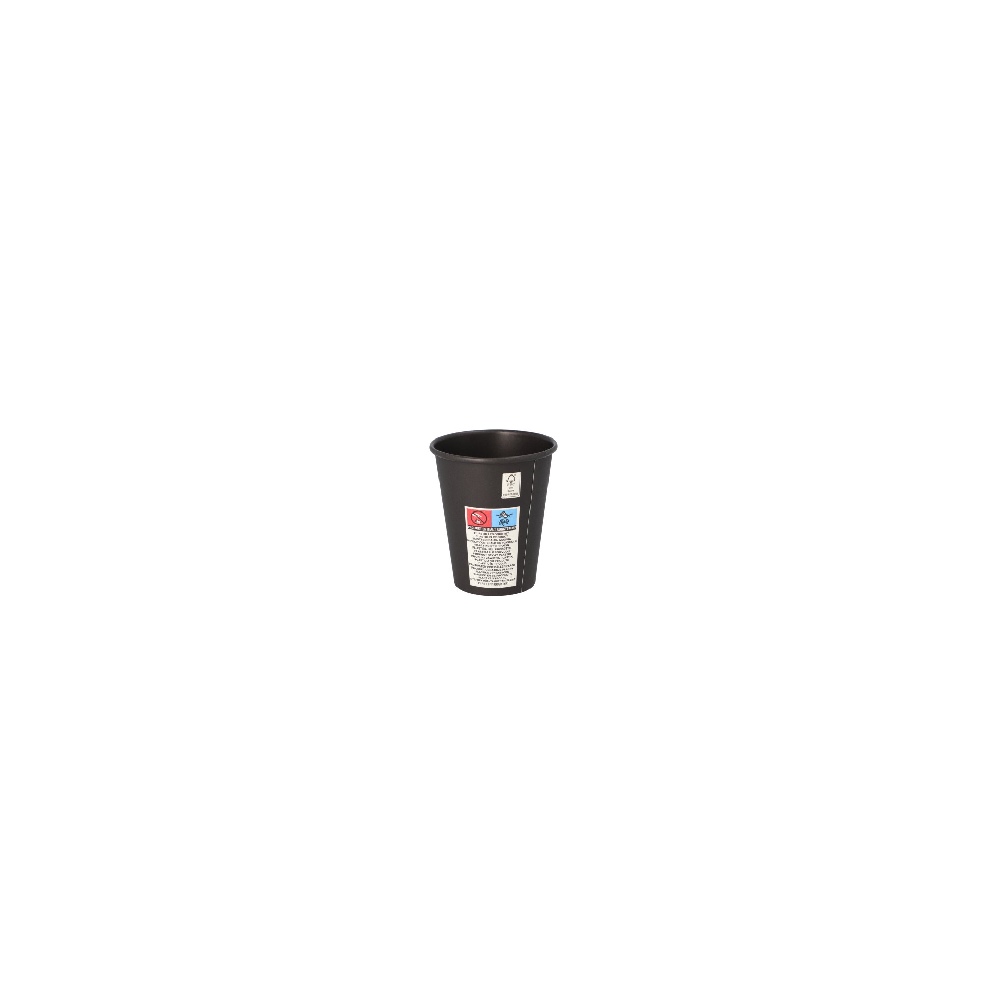 Trinkbecher, Pappe "To Go" 0,2 l Ø 8 cm · 9,2 cm schwarz Trinkbecher, Pappe "To Go" 0,2 l Ø 8 cm · 9,2 cm schwarz