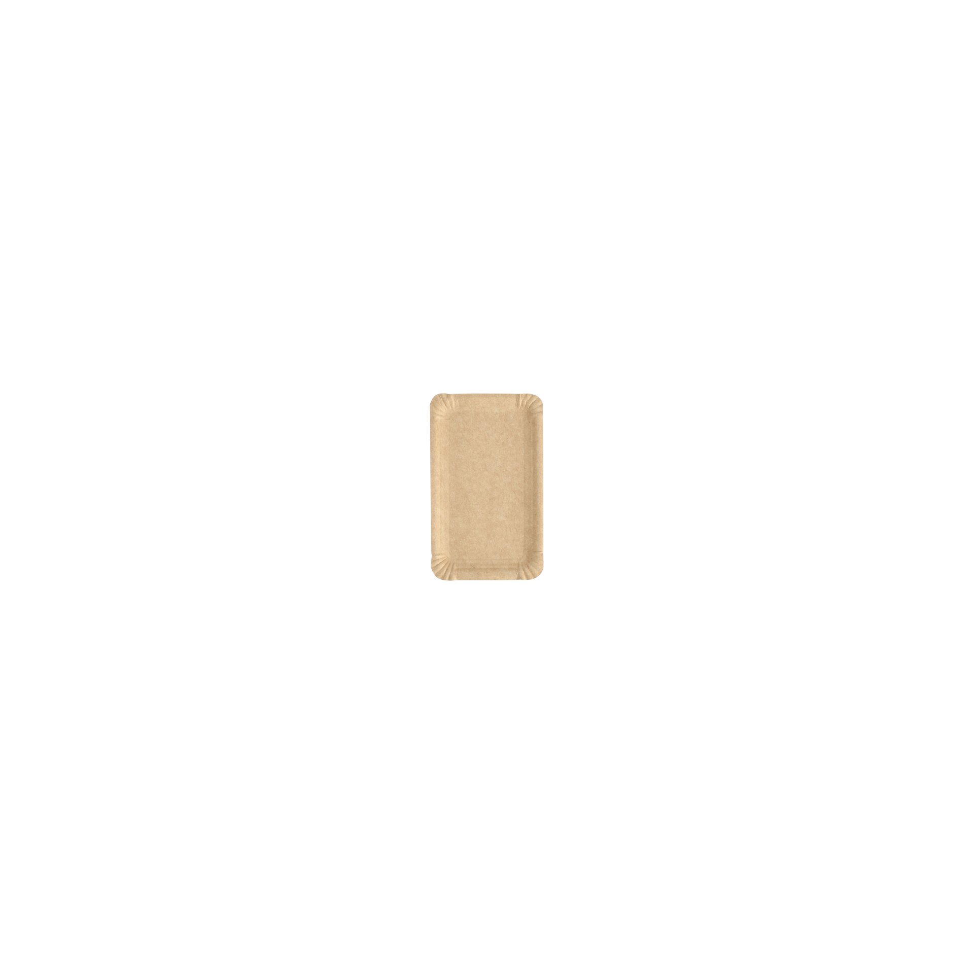 Teller, Pappe "pure" eckig 11 cm x 17,5 cm braun