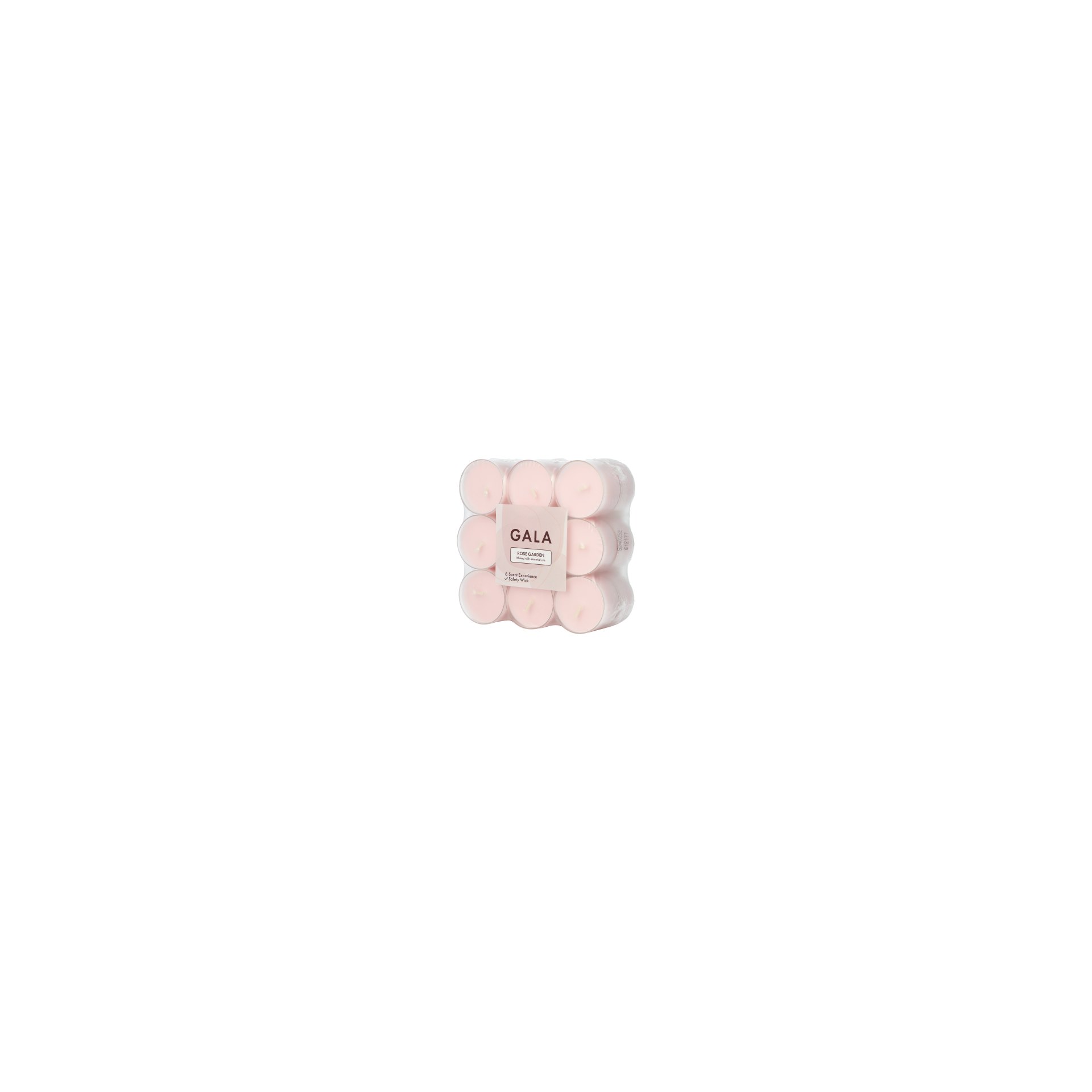"GALA" Duftlichte Ø 38 mm · 24 mm rose - Rose Garden in Polycarbonathülle