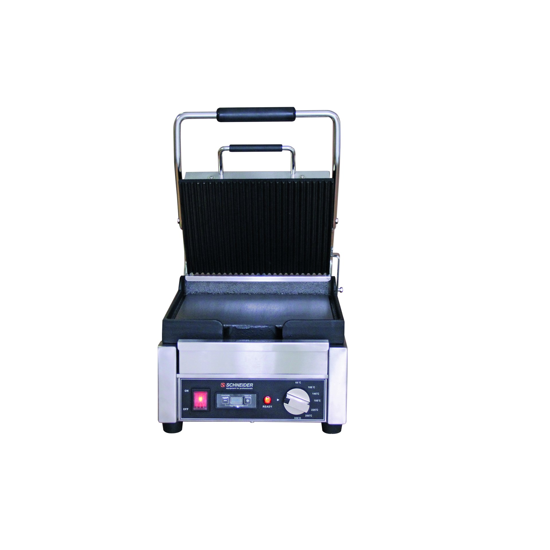 Kontaktgrilll klein, gewellt / glatt