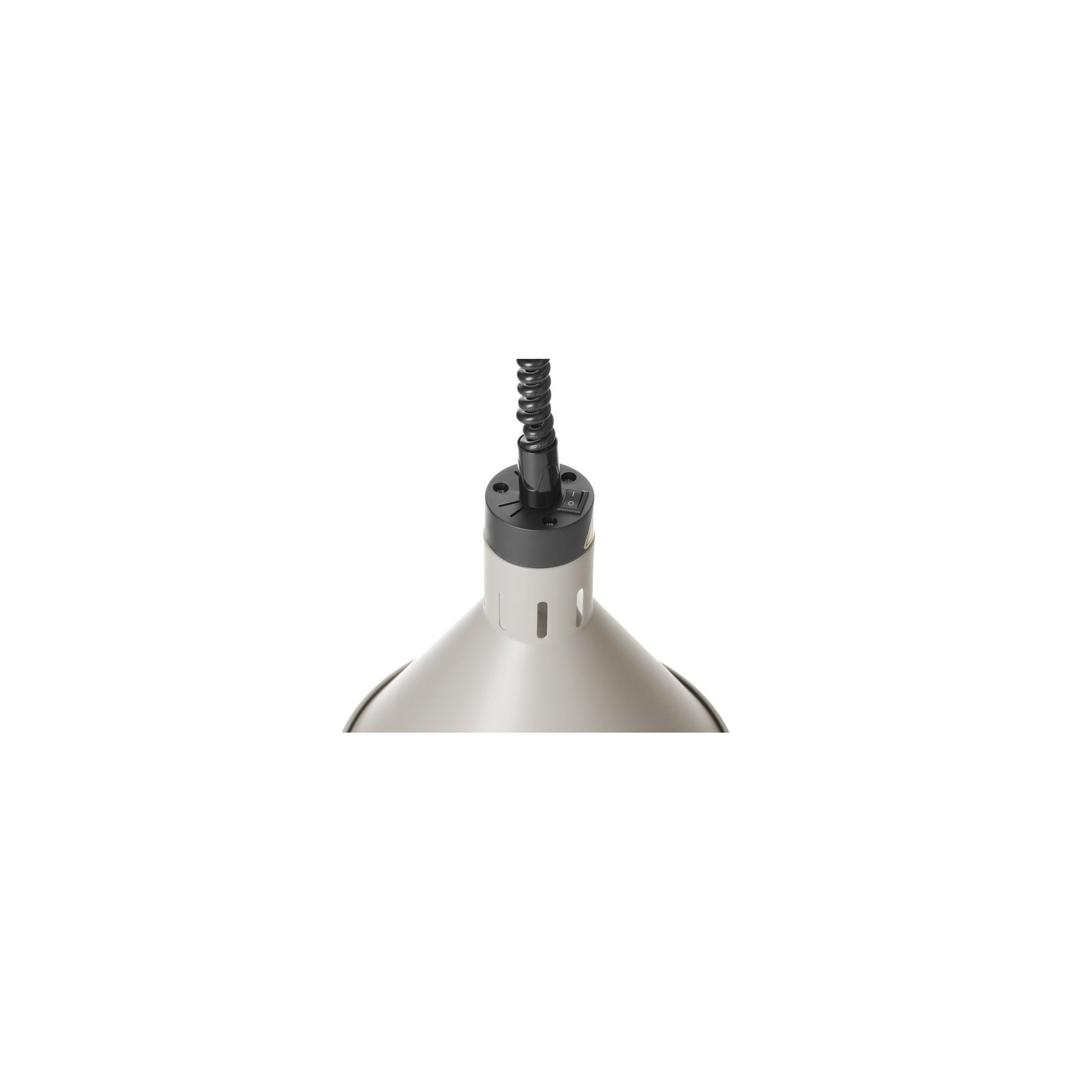 Höhenverstellbare Wärmelampe konisch, Weiß, 230V/250W, ⌀275x(H)250mm