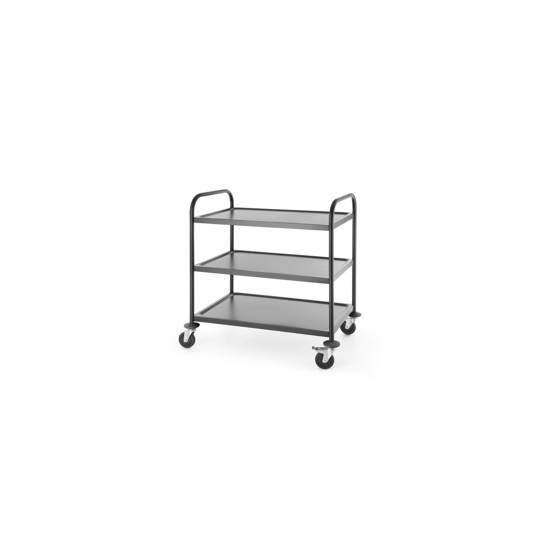 Servierwagen mattschwarz, 905x585x(H)945mm