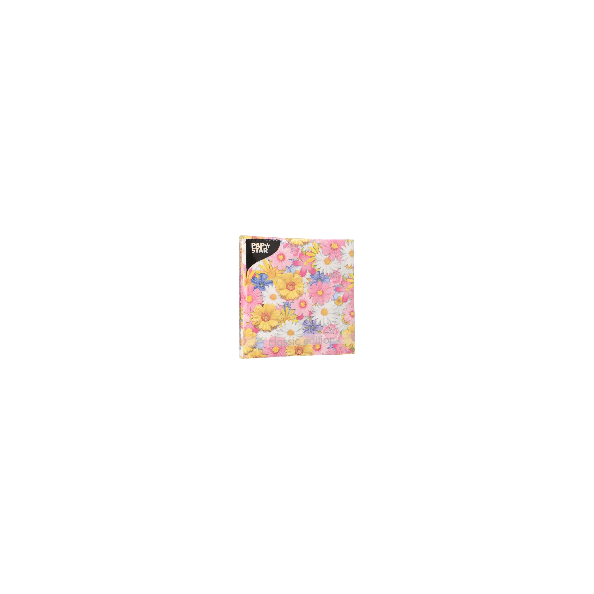 Servietten, 3-lagig 1/4-Falz 33 cm x 33 cm "Daisies Mix" Servietten, 3-lagig 1/4-Falz 33 cm x 33 cm "Daisies Mix"