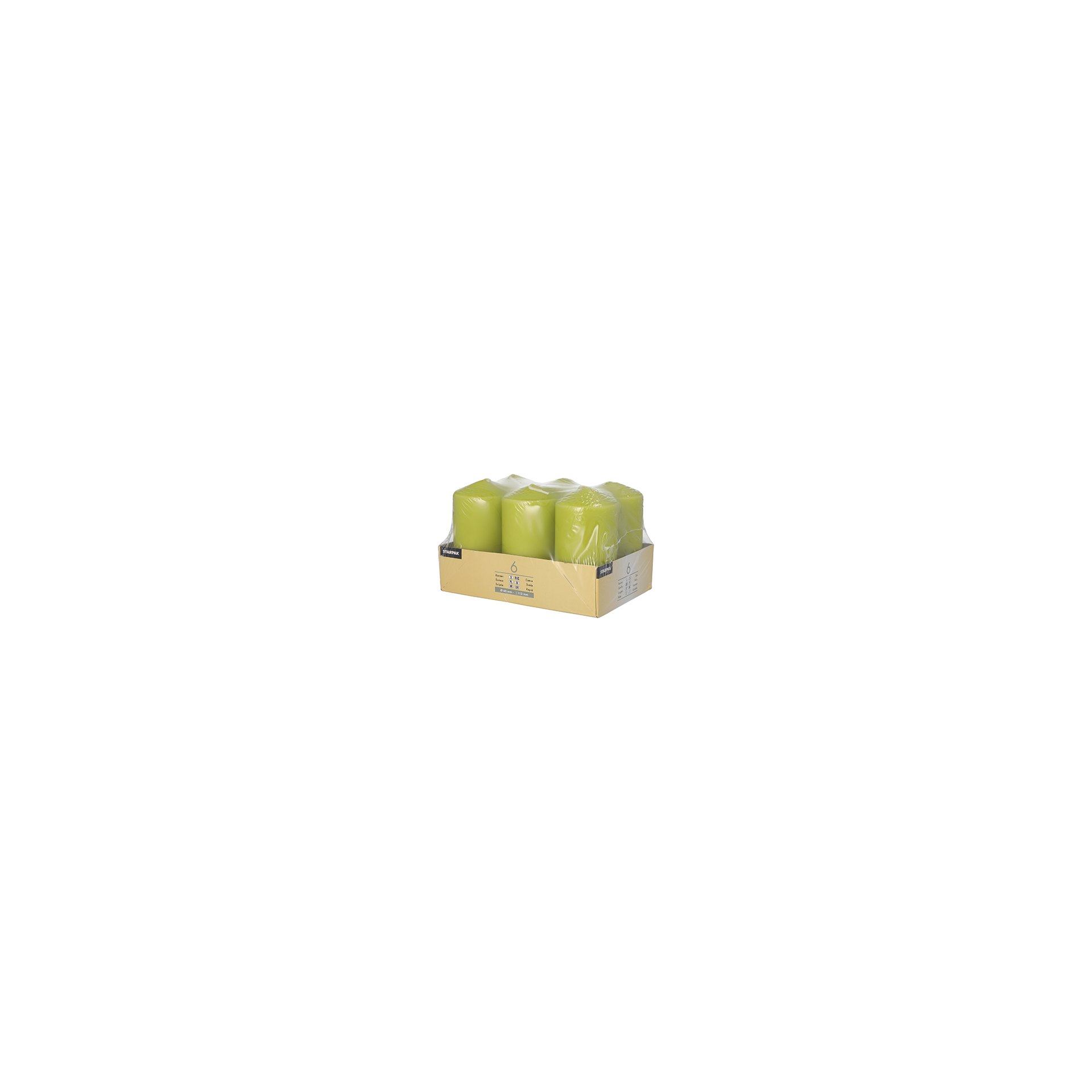 papstar-10584-stumpenkerzen-60mm-115mm-kiwi-3 Stumpenkerzen Ø 60 mm · 115 mm kiwi