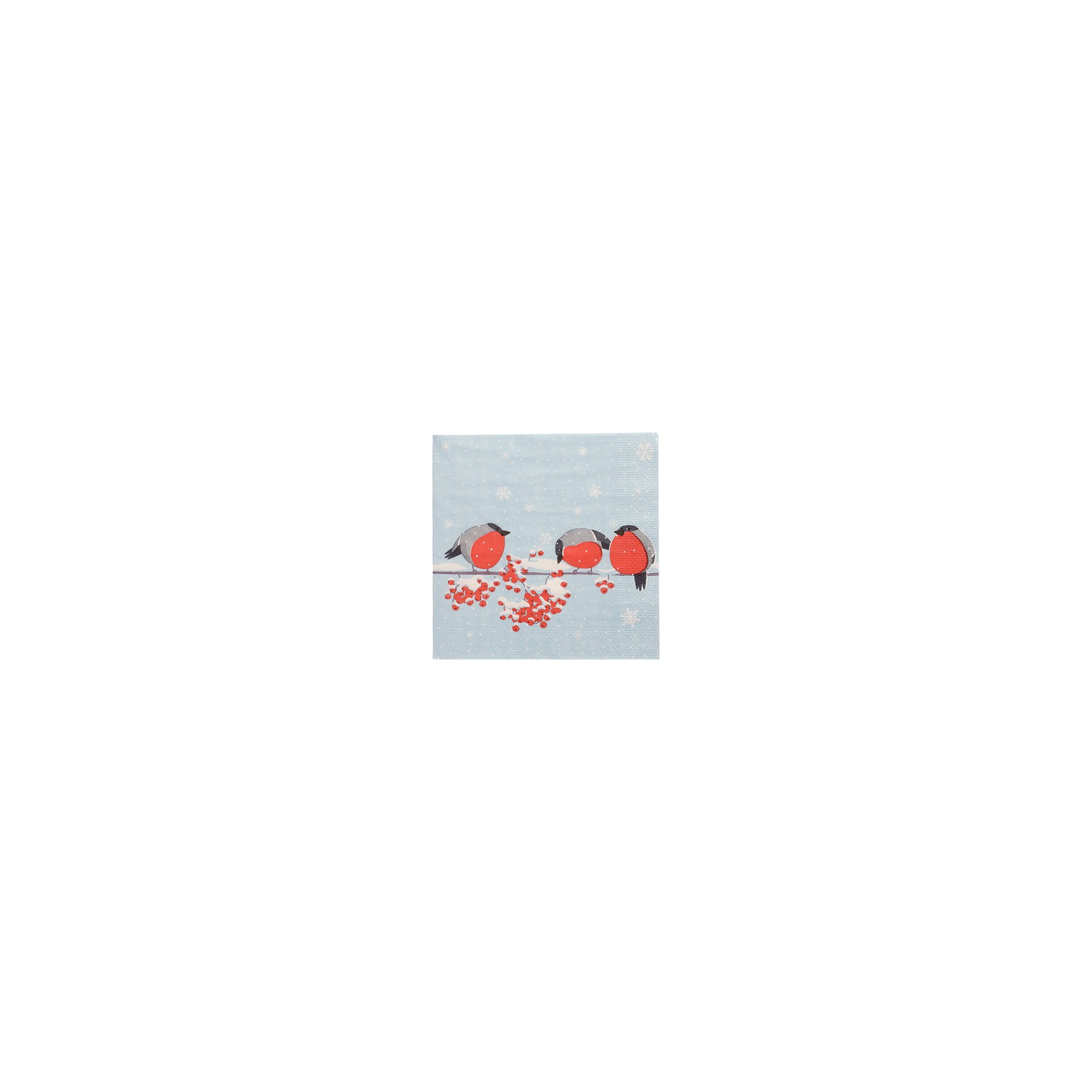 Servietten, 3-lagig 1/4-Falz 33 cm x 33 cm "Red Gorded Birds"