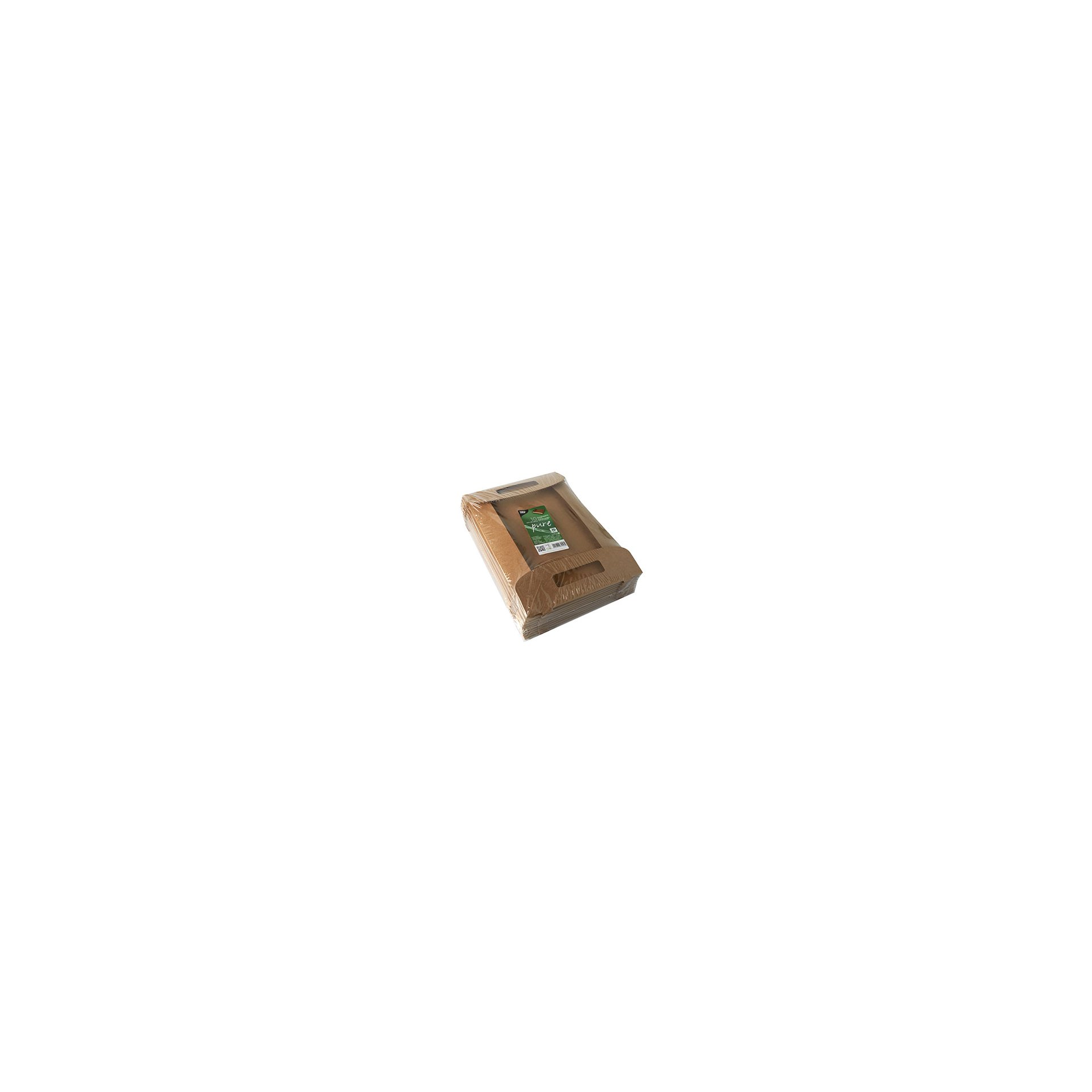 Tragetabletts, Pappe "pure" 4,5 cm x 35 cm x 24 cm braun "100% Fair" Tragetabletts, Pappe "pure" 4,5 cm x 35 cm x 24 cm braun "100% Fair"