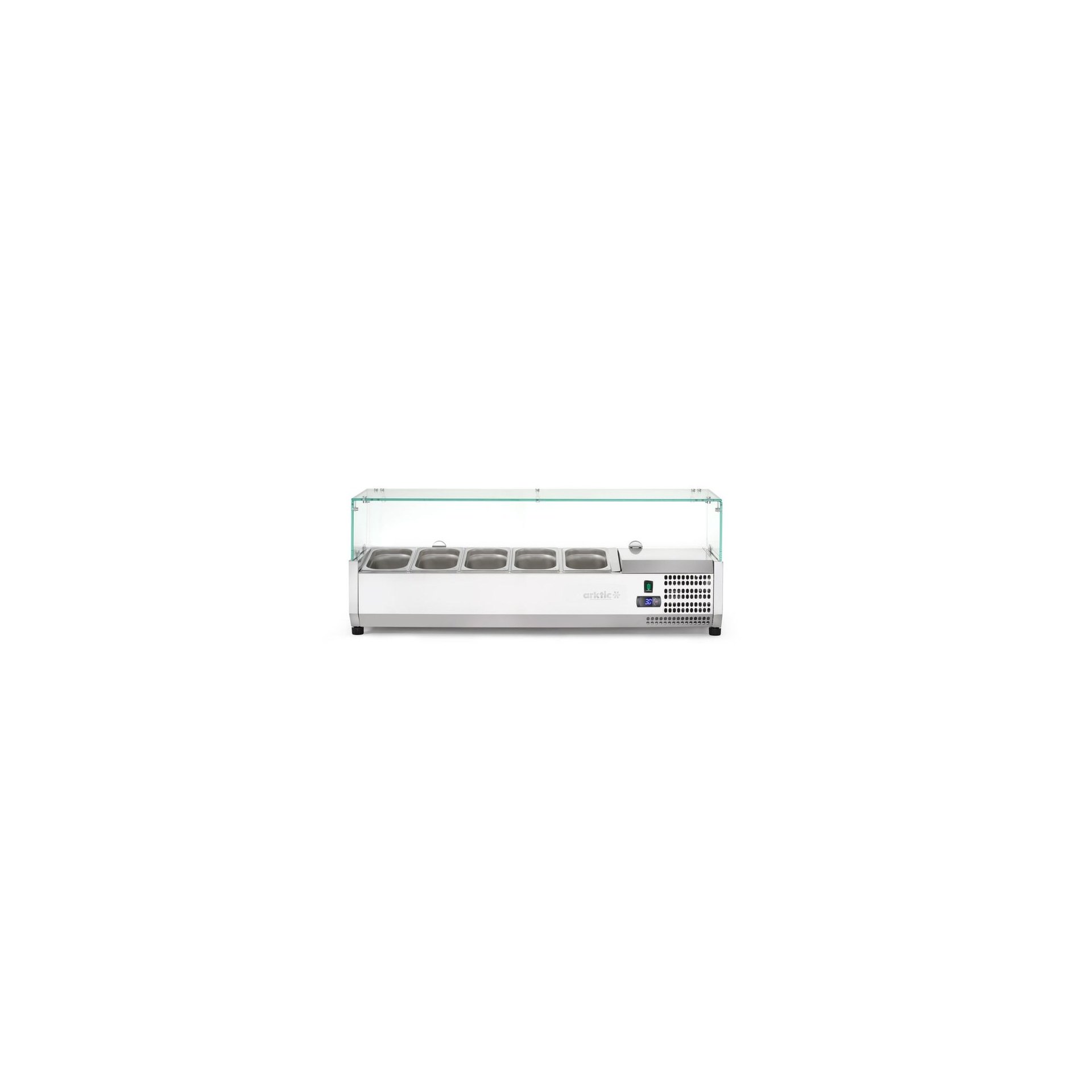 Aufsatz-Kühlvitrine Arktic, 5x GN ¼ 1205x335x460mm Aufsatz-Kühlvitrine Arktic, 5x GN ¼ 1205x335x460mm