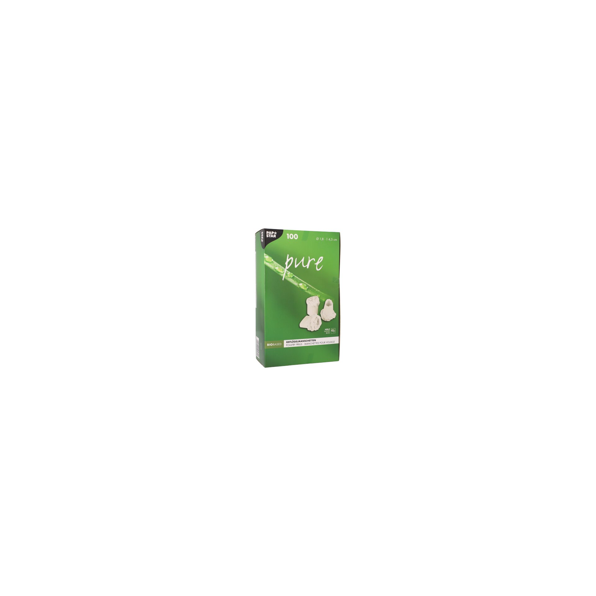 Geflügelmanschetten "pure" Ø 1,8 cm · 4,5 cm weiss