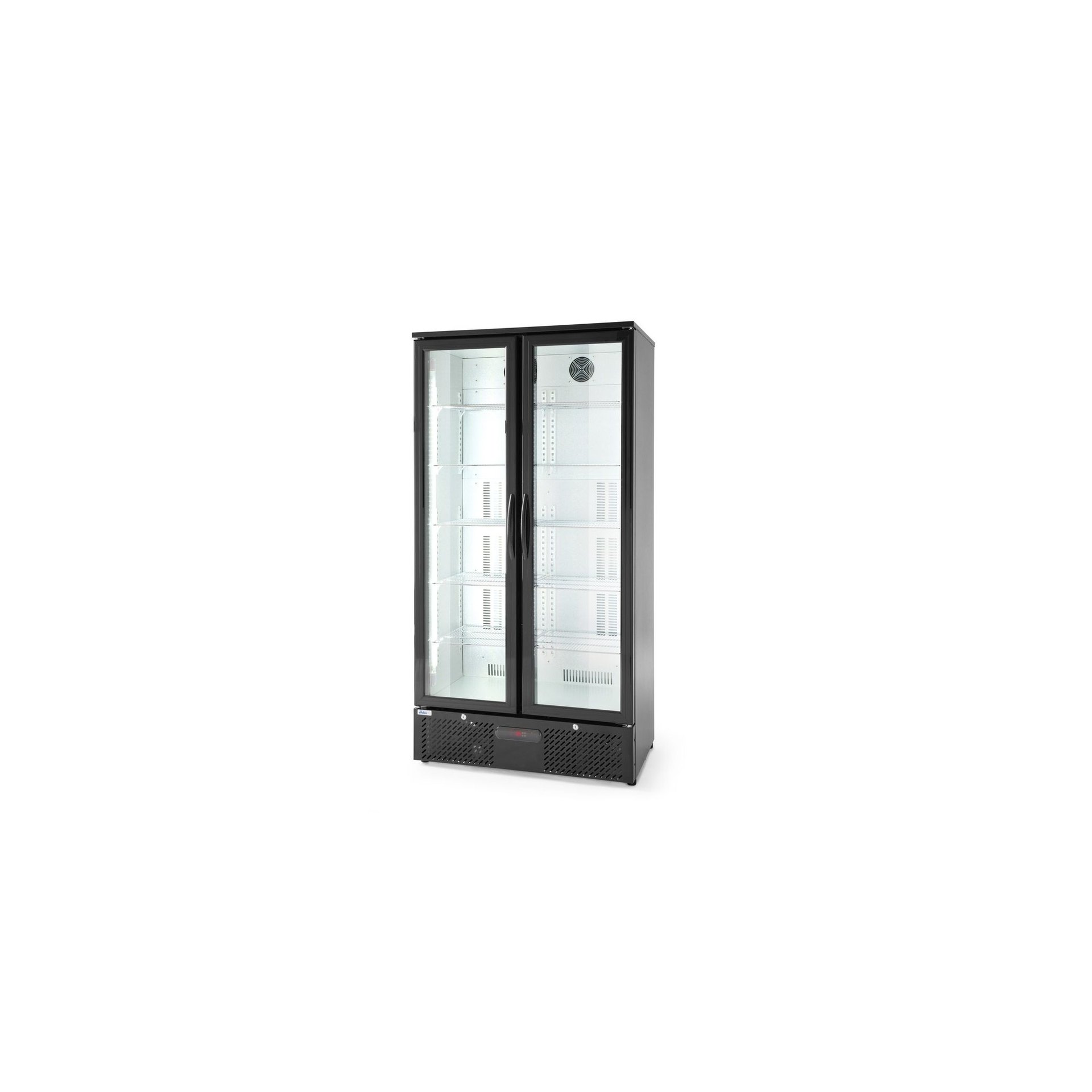 Kühlschrank mit doppelter Tür auf der Rückseite, 384L, Schwarz