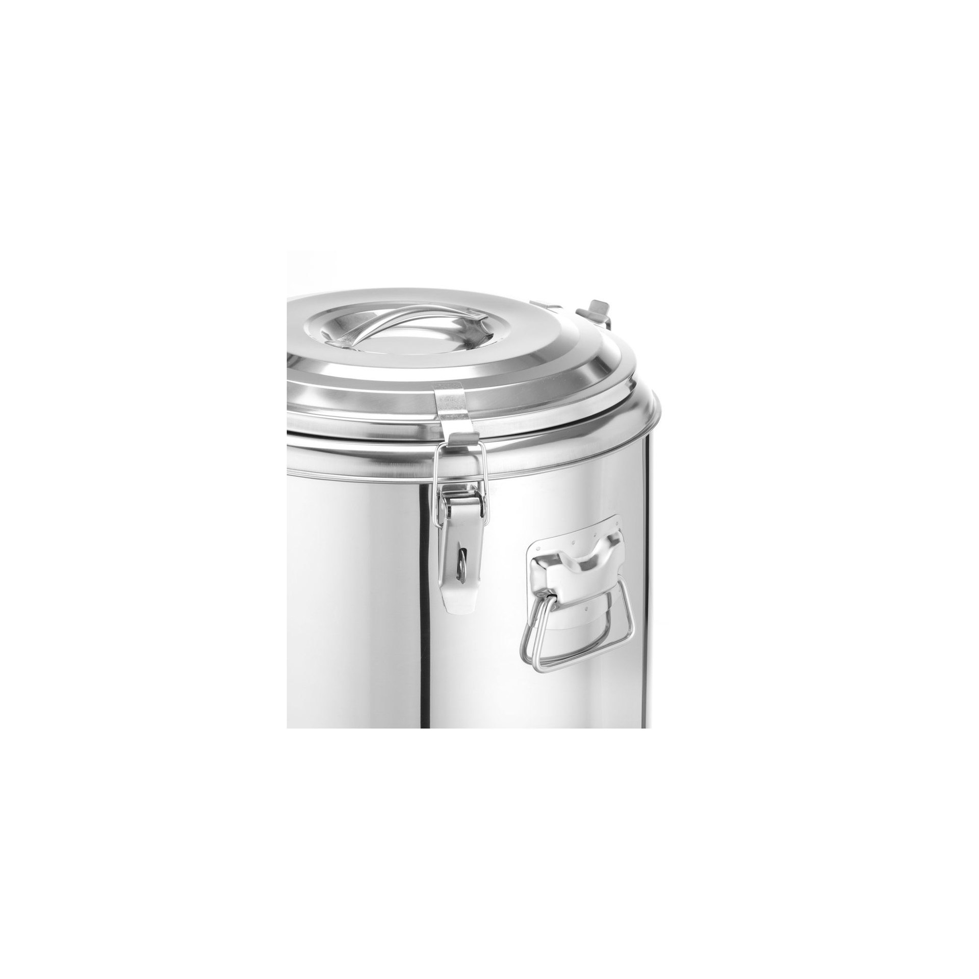 Isolierter tragbarer Behälter, Kitchen Line, 23L, Silber, ⌀350x(H)440mm Isolierter tragbarer Behälter, Kitchen Line, 23L, Silber, ⌀350x(H)440mm