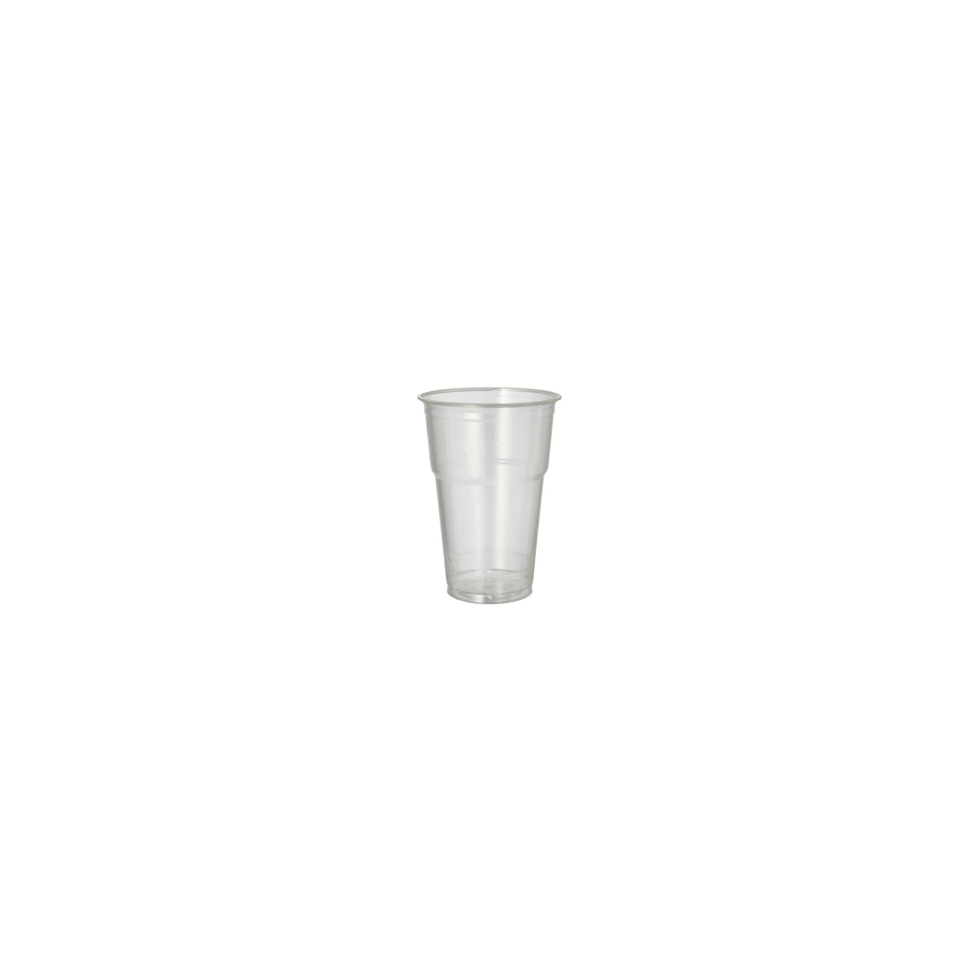 Kaltgetränkebecher, PLA "pure" 0,4 l Ø 9,5 cm · 13,2 cm glasklar mit Schaumrand