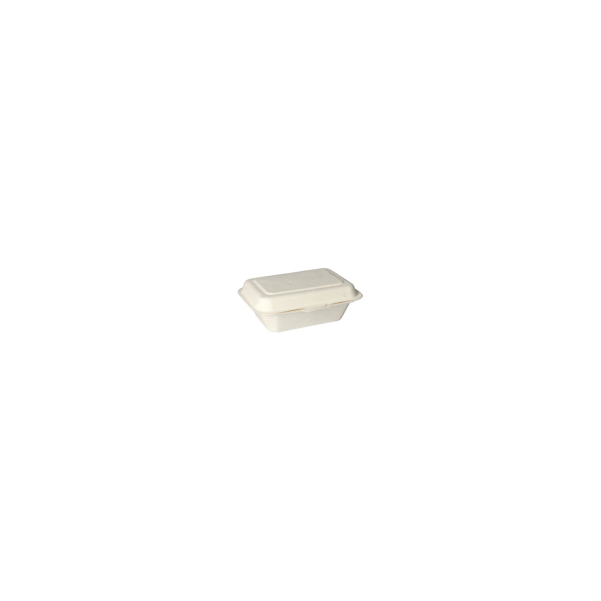 Menüboxen, Zuckerrohr "pure" ungeteilt 6 cm x 18 cm x 12,5 cm weiss